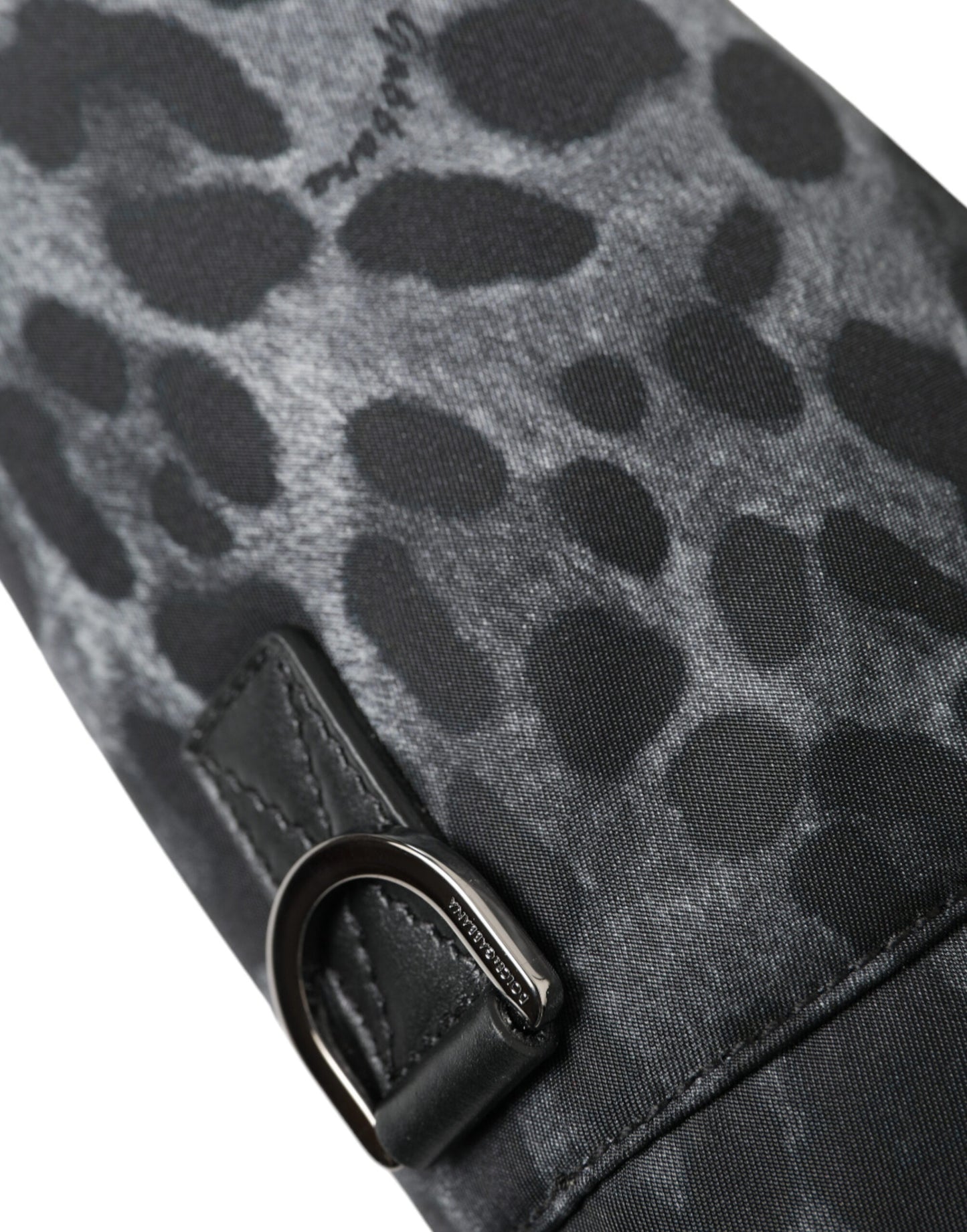 Dolce & Gabbana Zwarte Luipaard Ronde Slanke Tote Flessenhouder Tas
