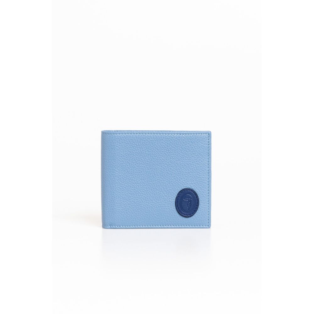 Portefeuille homme Trussardi en cuir bleu clair