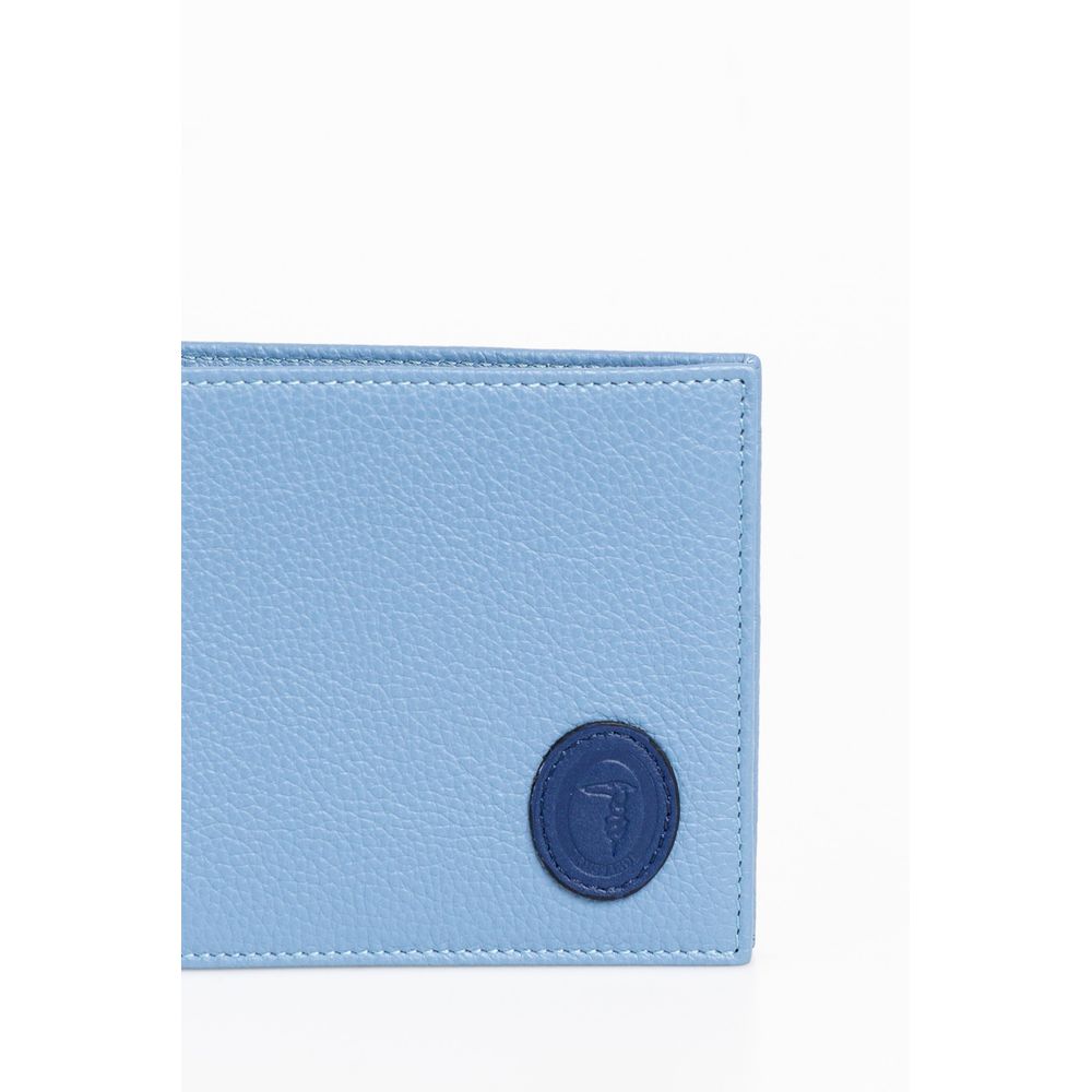 Portefeuille homme Trussardi en cuir bleu clair