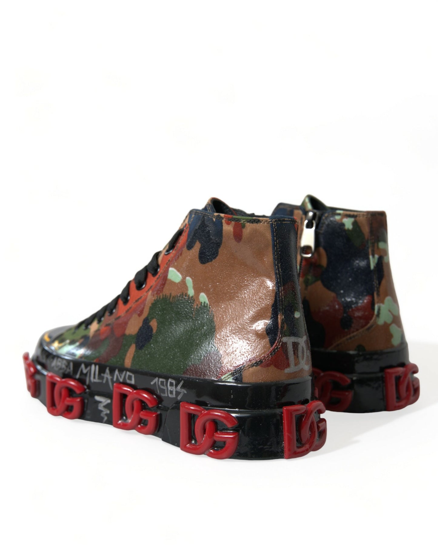 Sneakers montantes à camouflage multicolore Dolce & Gabbana