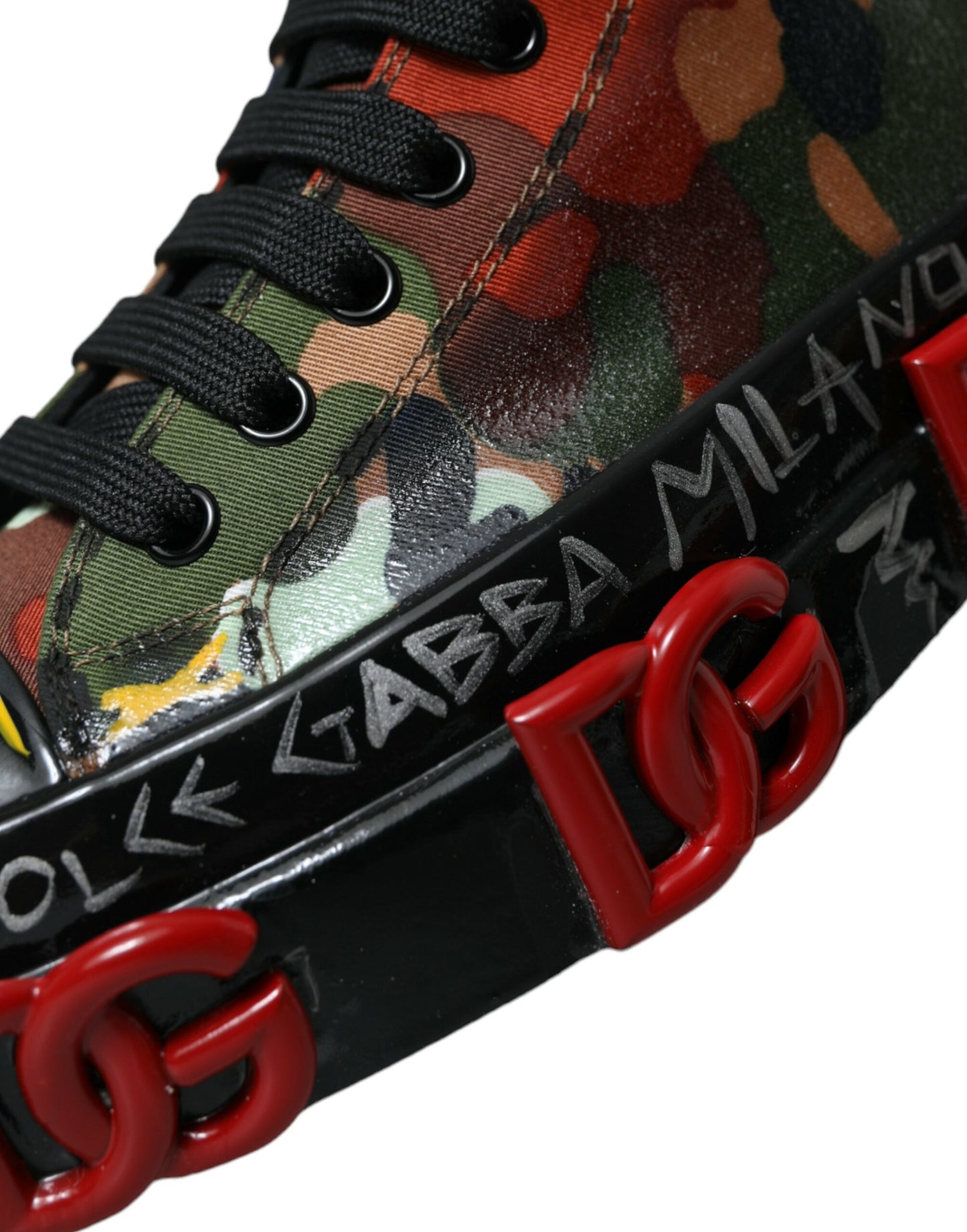 Sneakers montantes à camouflage multicolore Dolce & Gabbana