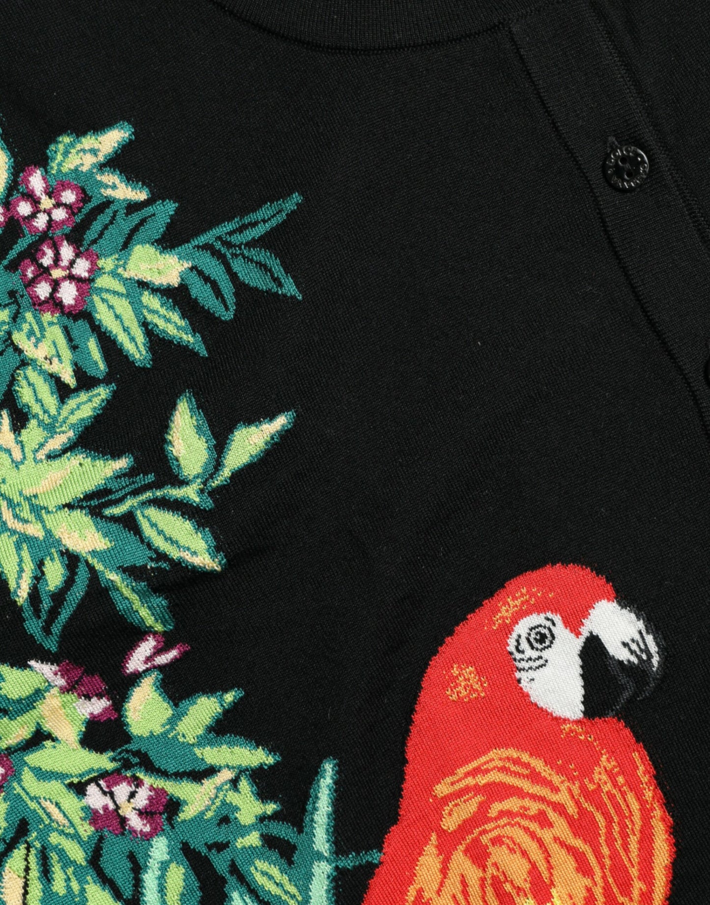 Dolce & Gabbana Zwarte Vlinder Vormige Lange Mouwen Cardigan Trui van Wol