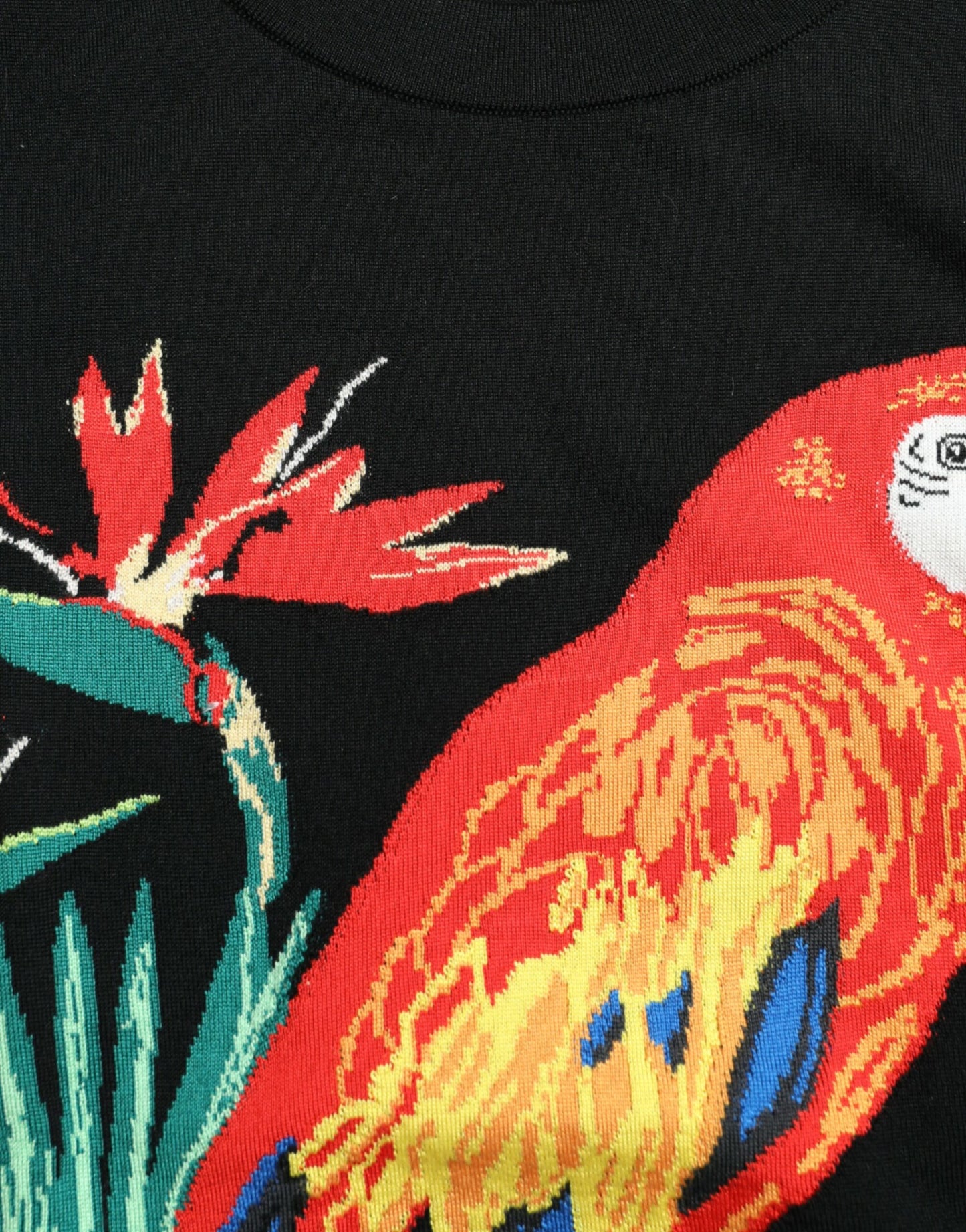 Débardeur noir à col rond et sans manches Dolce & Gabbana, motif jungle.