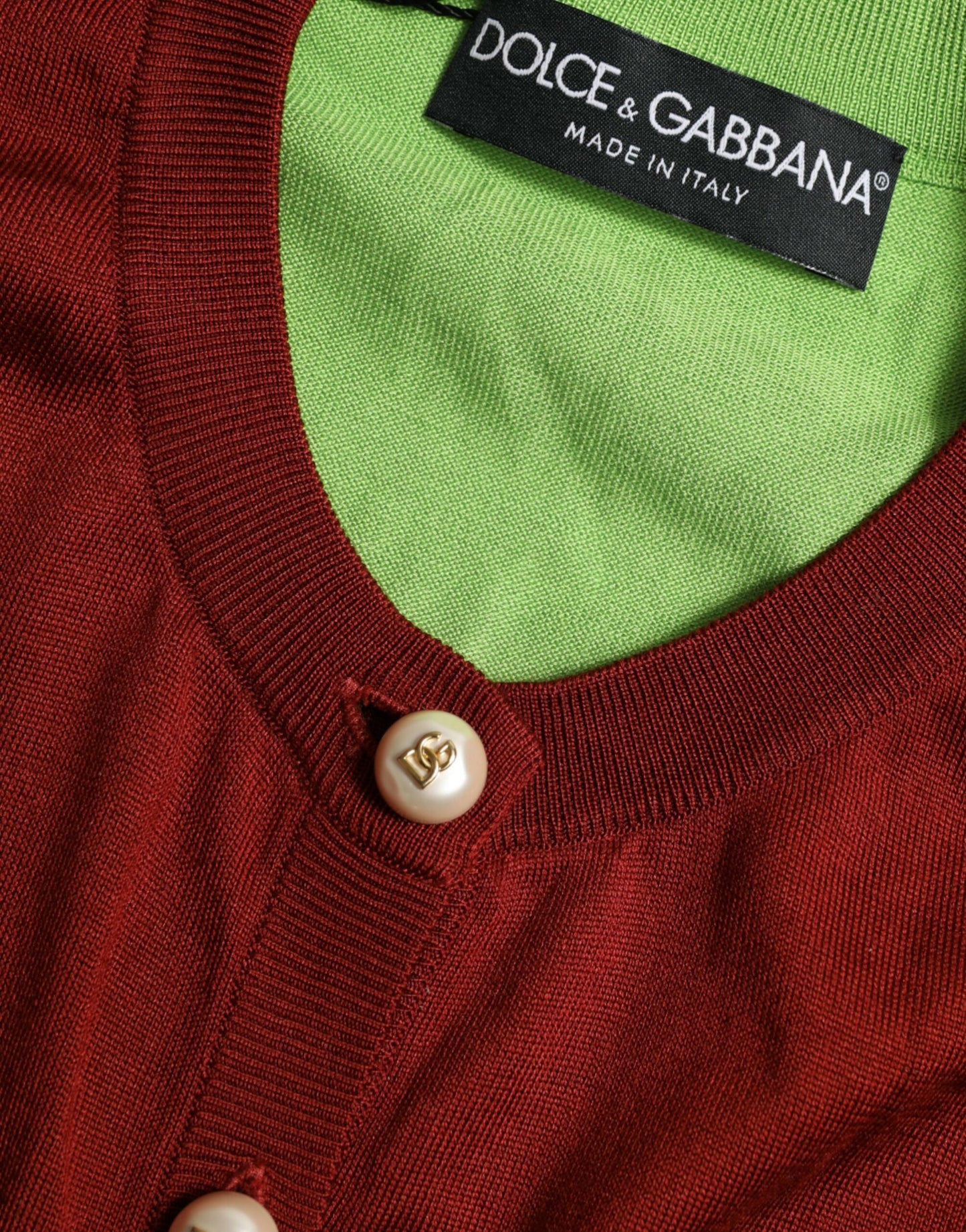 Pull en soie multicolore à col rond de Dolce & Gabbana
