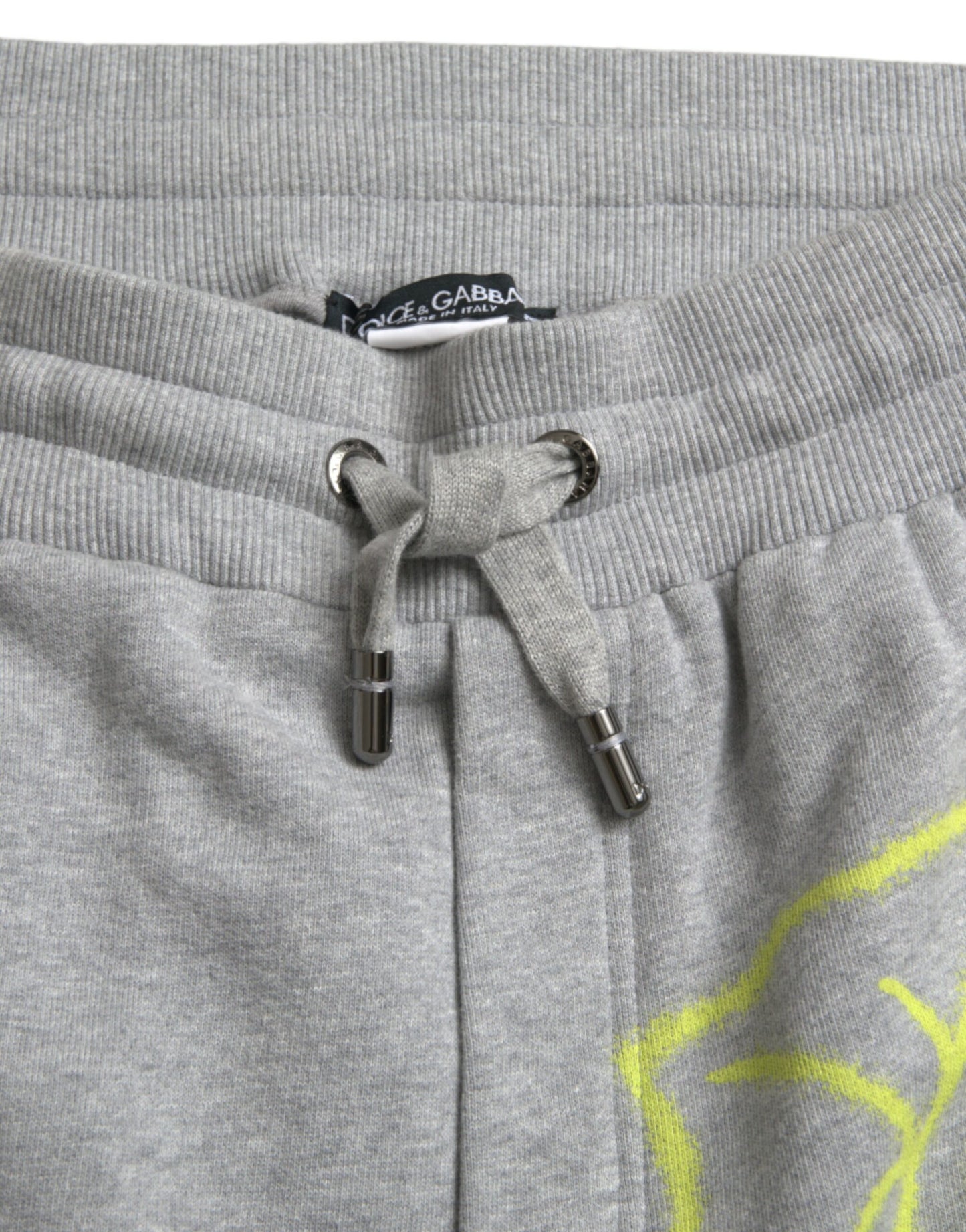 Dolce & Gabbana Grijze Katoenen Graffiti Joggingbroek