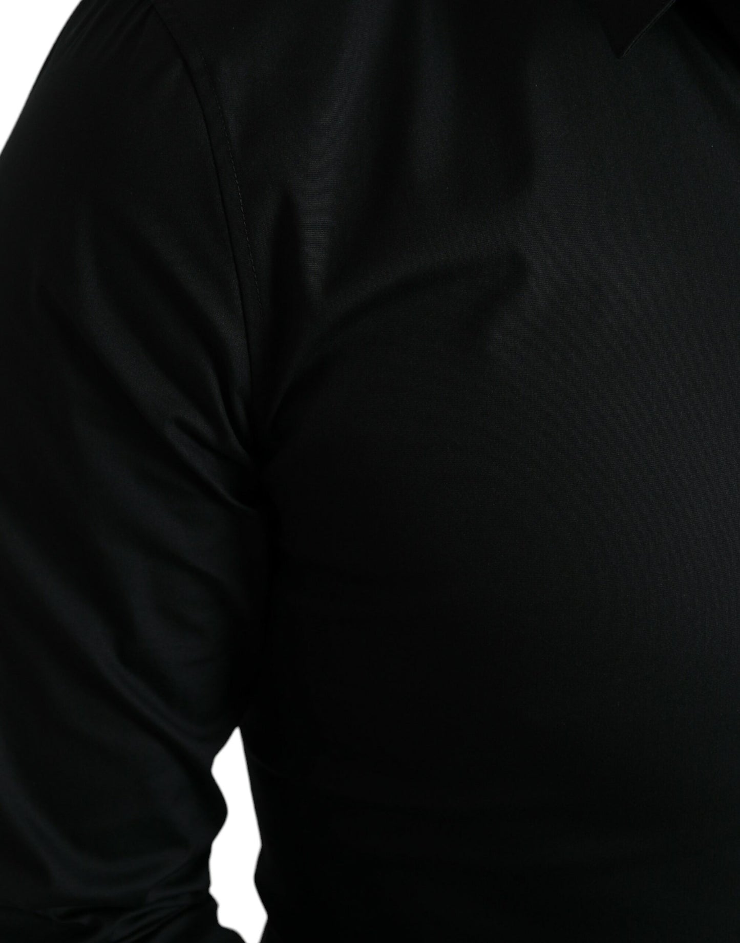 Dolce & Gabbana Zwart Katoenen Stretch Slim Formeel Overhemd