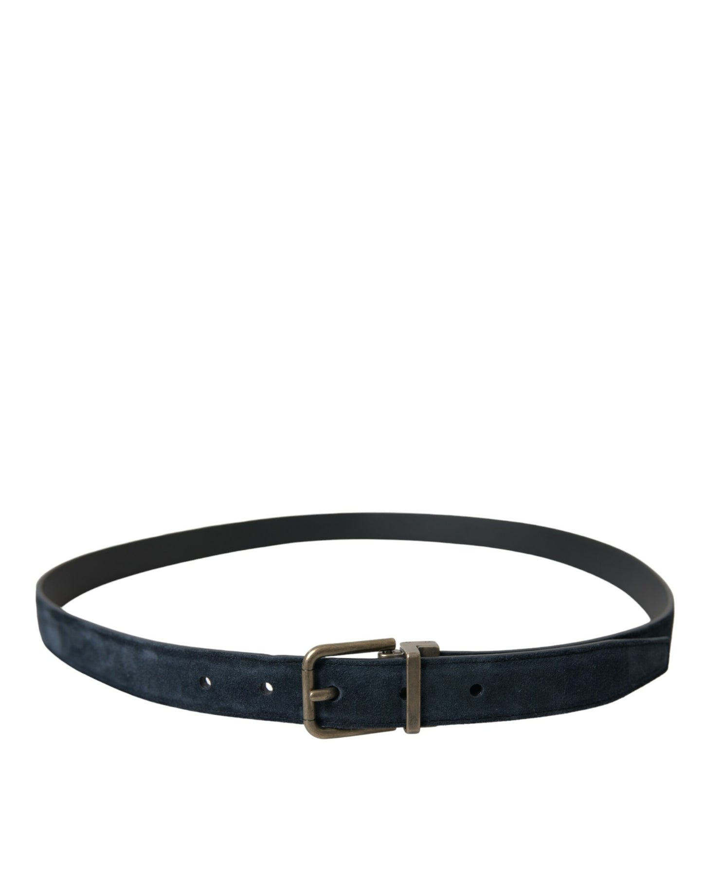 Ceinture Dolce & Gabbana en daim bleu avec boucle en métal doré