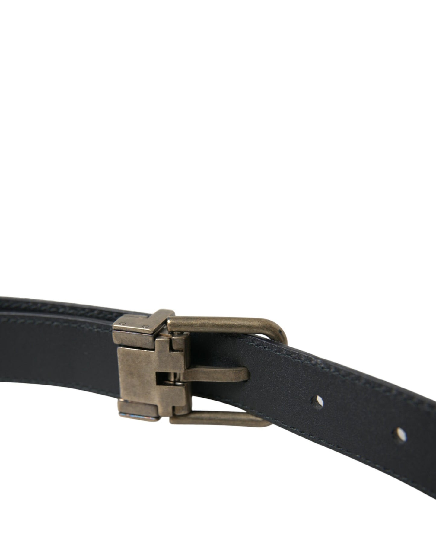 Ceinture Dolce & Gabbana en daim bleu avec boucle en métal doré