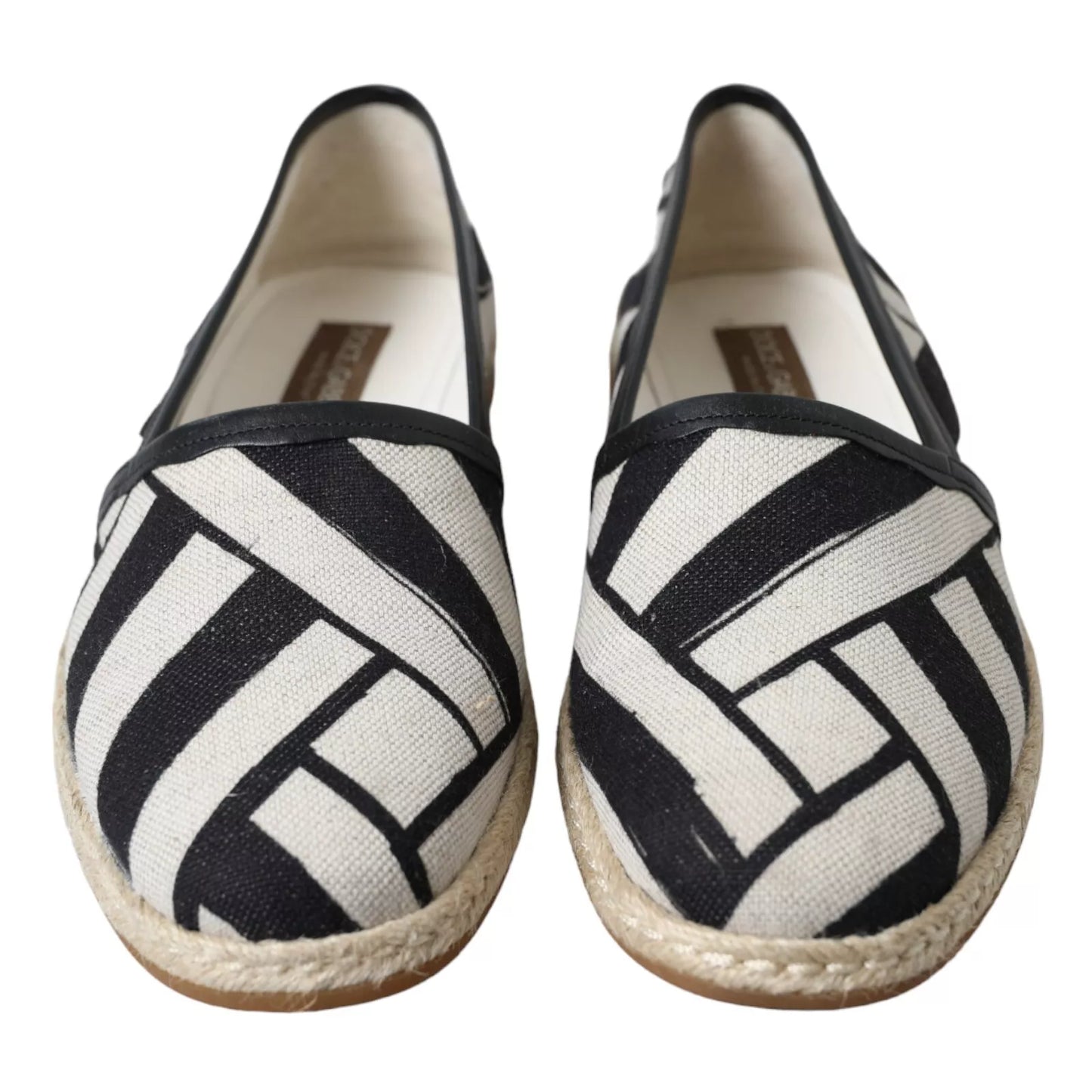 Dolce & Gabbana Zwarte Espadrilles met Witte Strepen