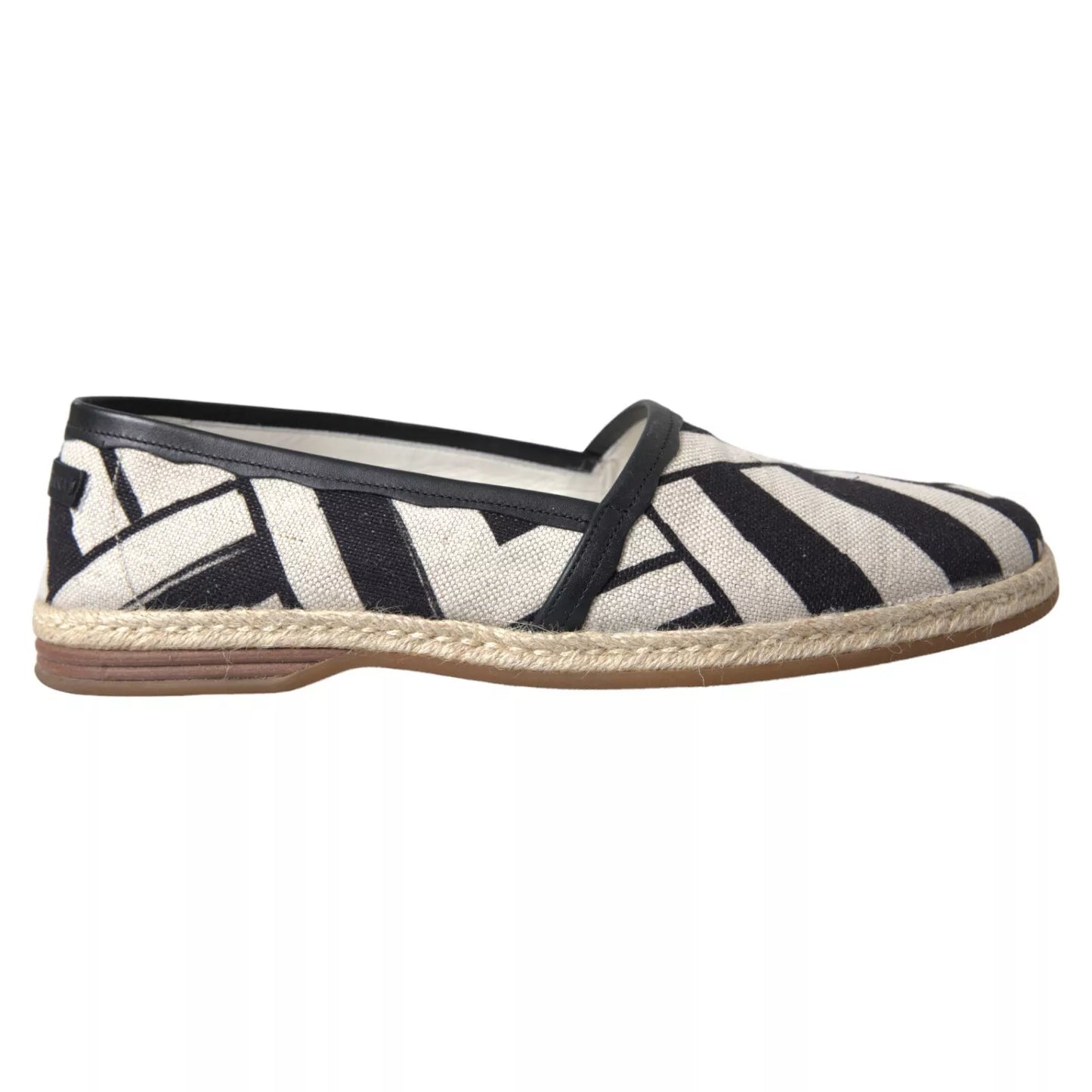 Dolce & Gabbana Zwarte Espadrilles met Witte Strepen