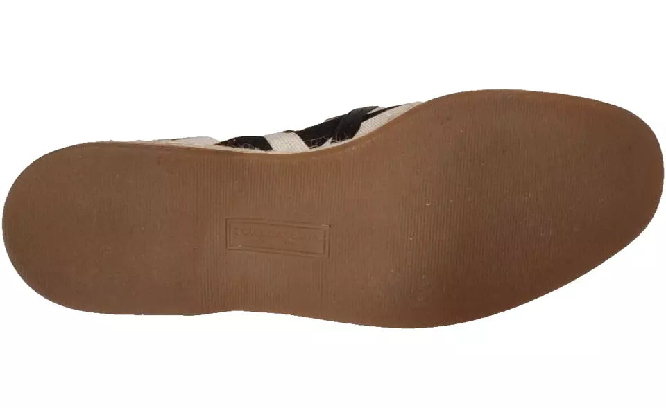 Dolce & Gabbana Zwarte Espadrilles met Witte Strepen