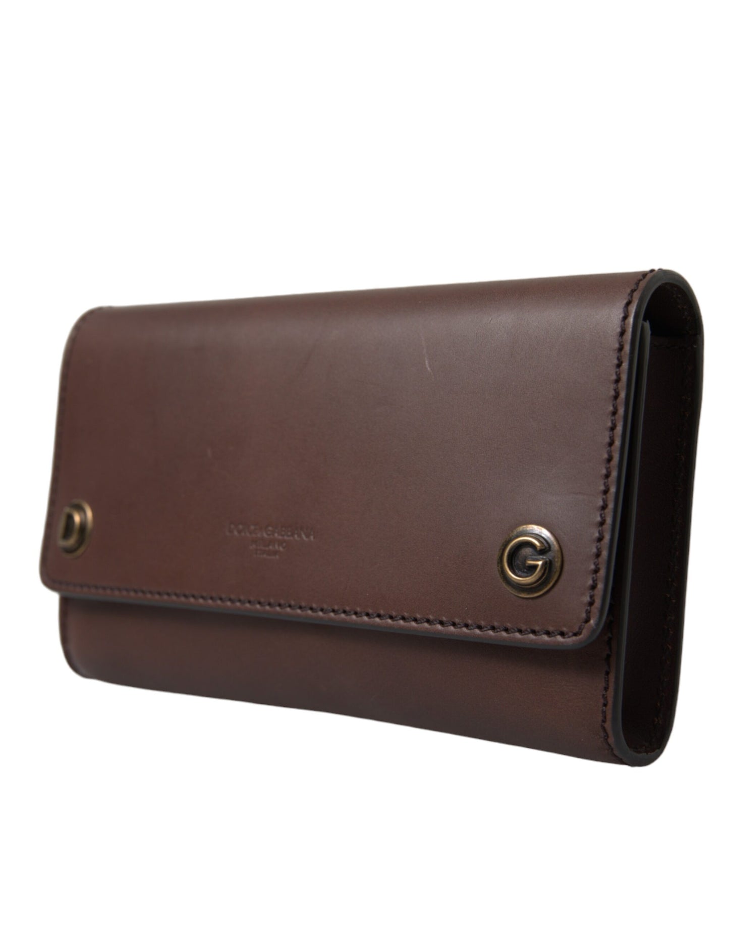 Mini sac à bandoulière Dolce & Gabbana en cuir marron avec logo en relief pour homme
