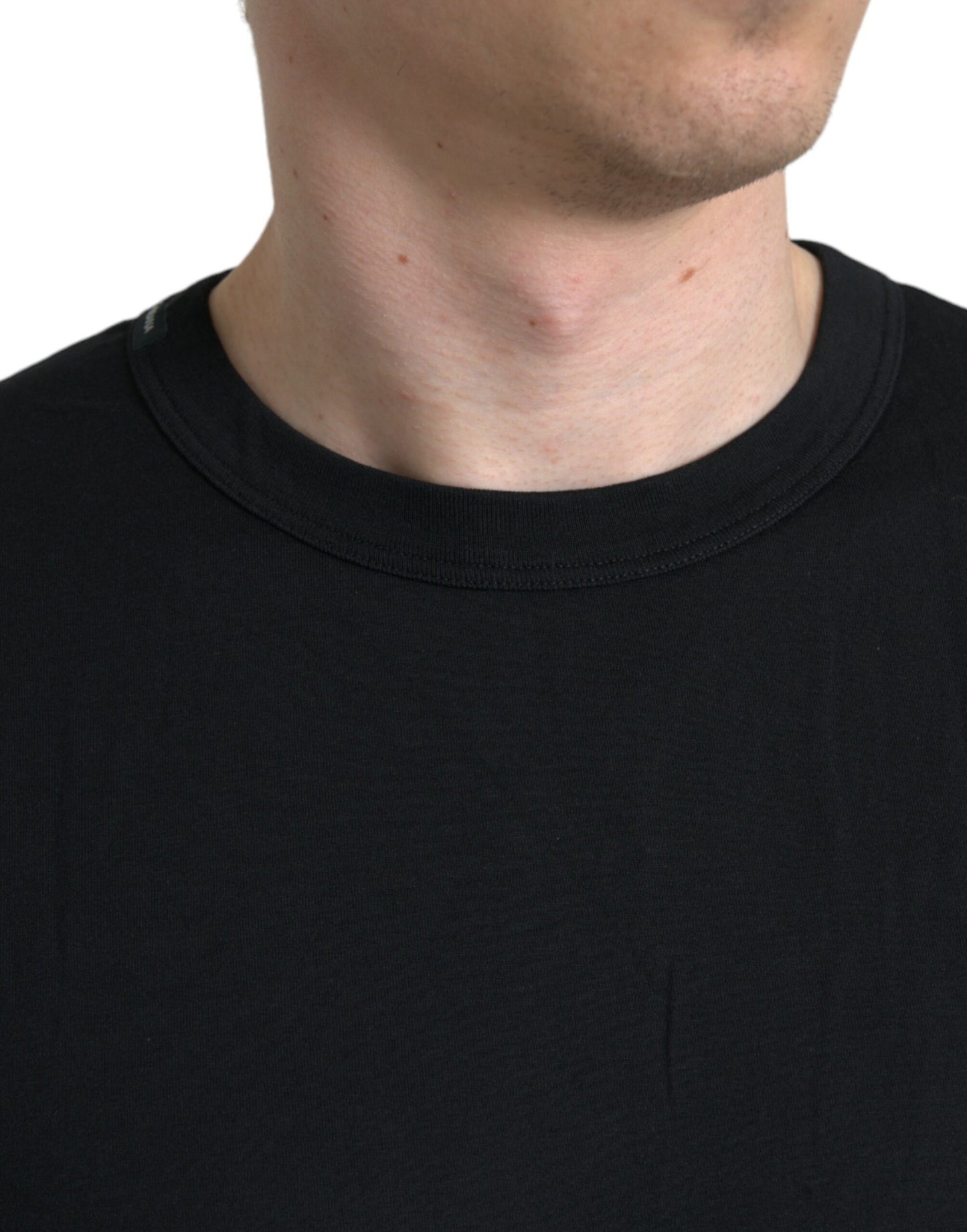 Dolce & Gabbana zwart T-shirt met logo, ronde hals en korte mouwen