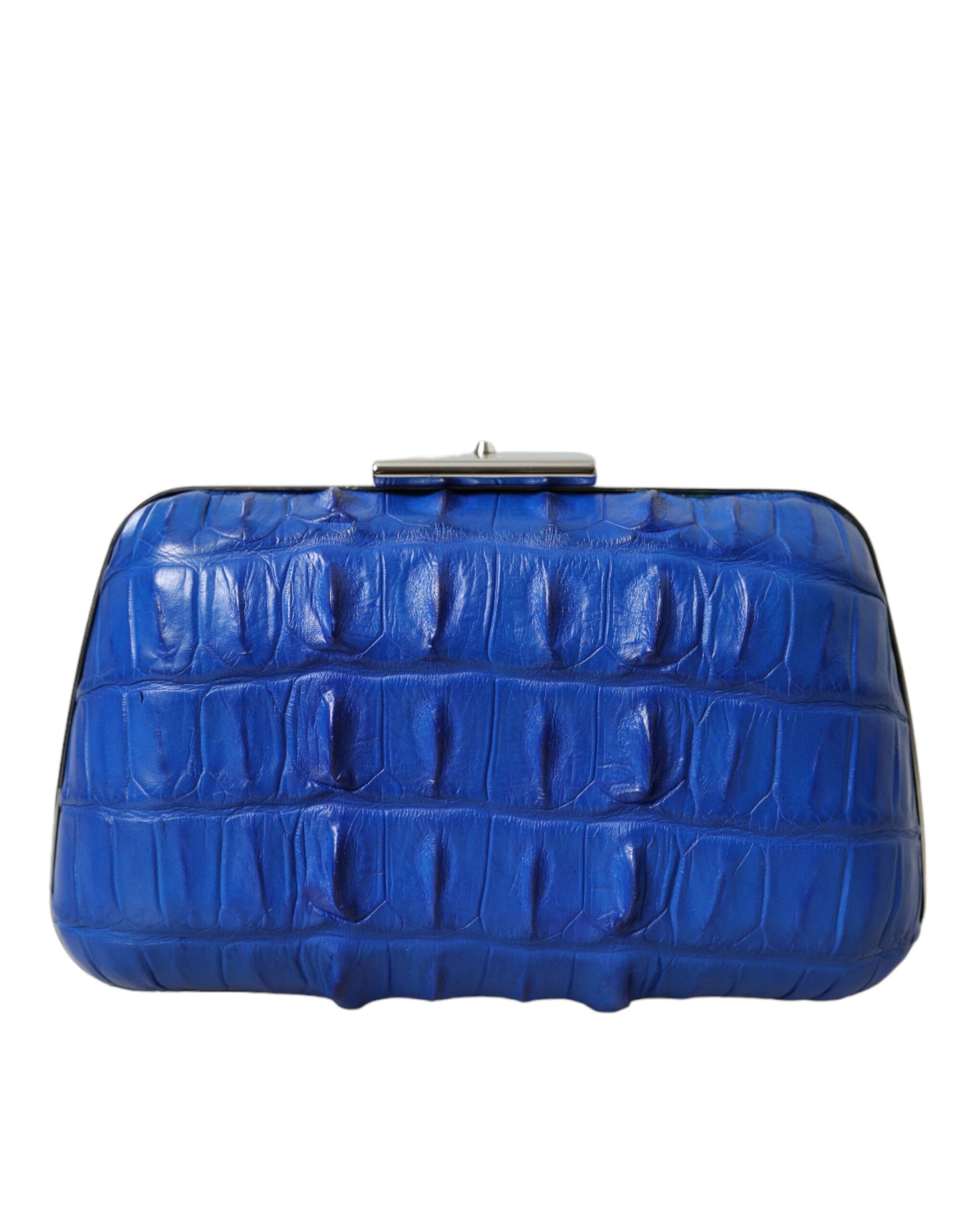 Balenciaga Blauwe Exotische Huid Leren Schoudertas Crossbody Box Clutch Bag