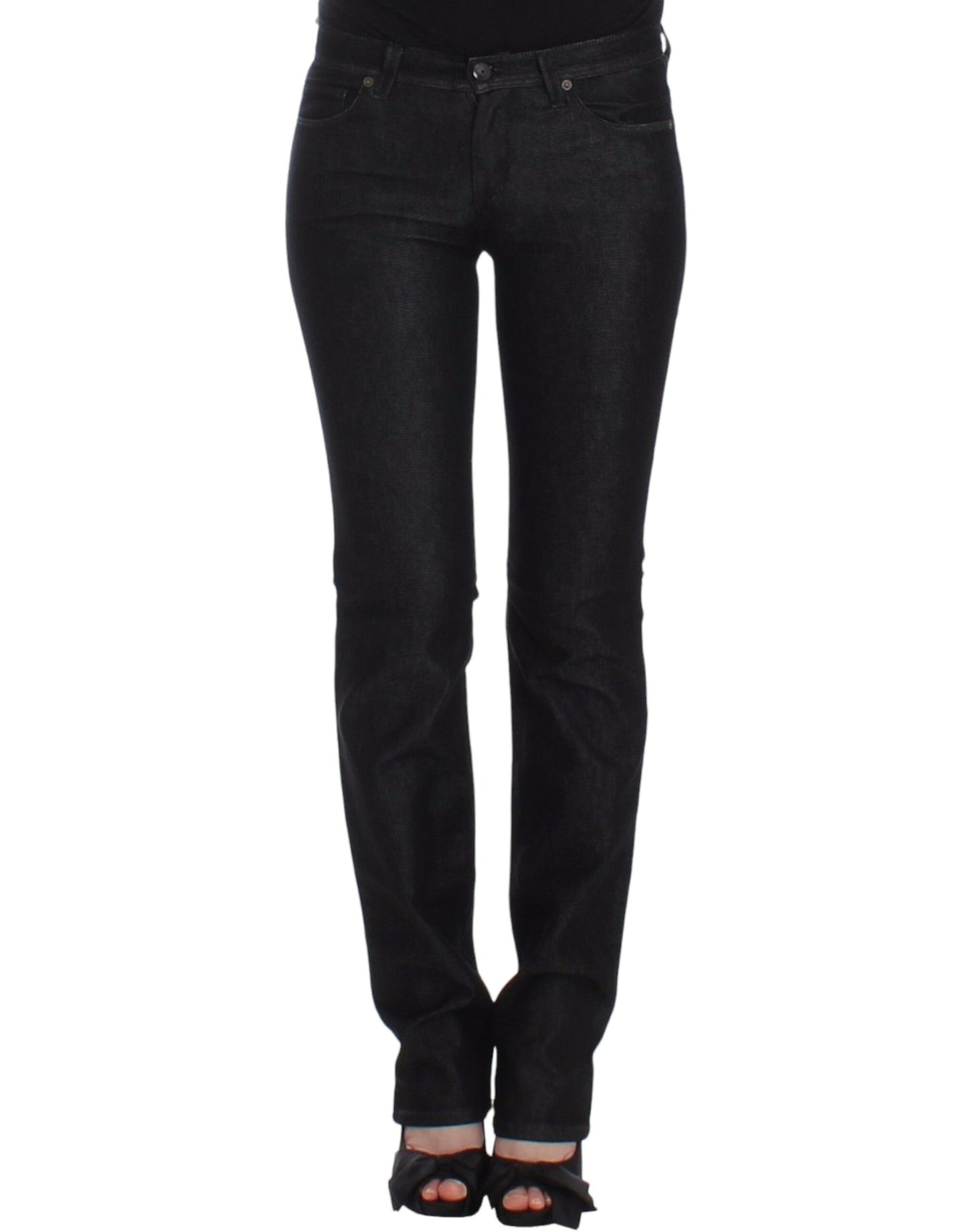 Ermanno Scervino Zwarte Slim Fit Jeans, Skinny Broek, Stretch Denim