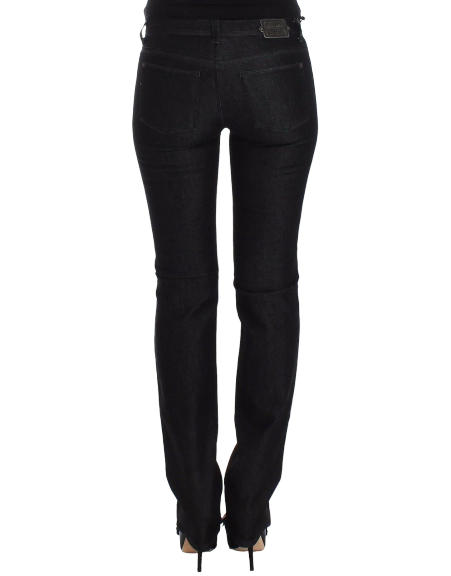 Ermanno Scervino Zwarte Slim Fit Jeans, Skinny Broek, Stretch Denim