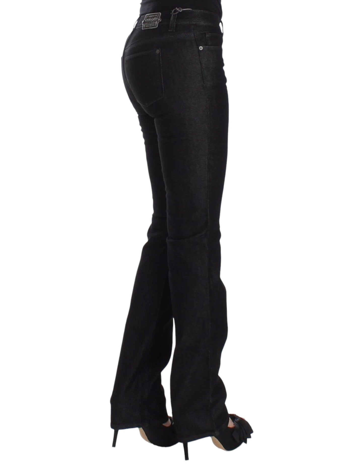 Ermanno Scervino Zwarte Slim Fit Jeans, Skinny Broek, Stretch Denim