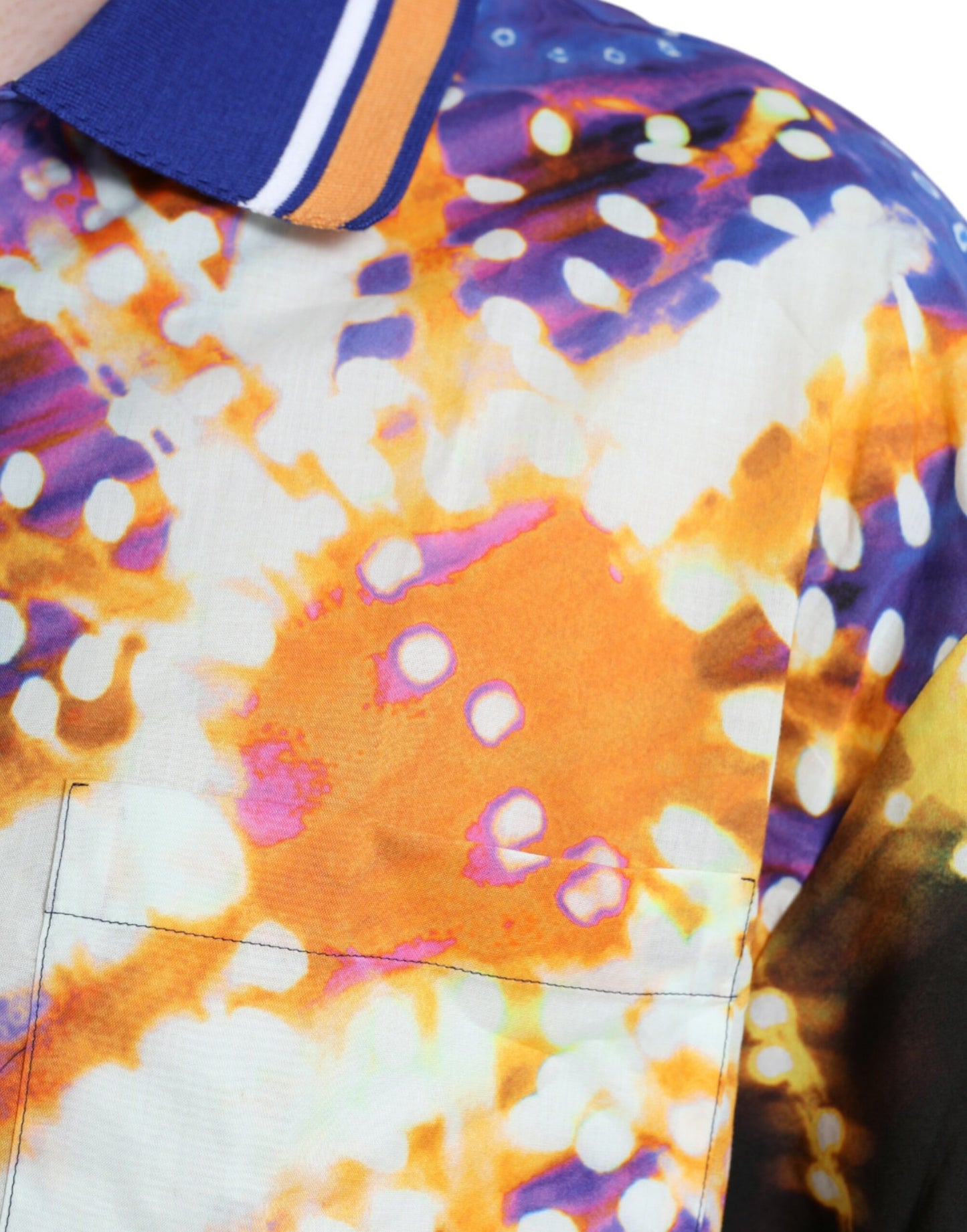 Chemise décontractée en coton à imprimé Luminarie multicolore de Dolce & Gabbana