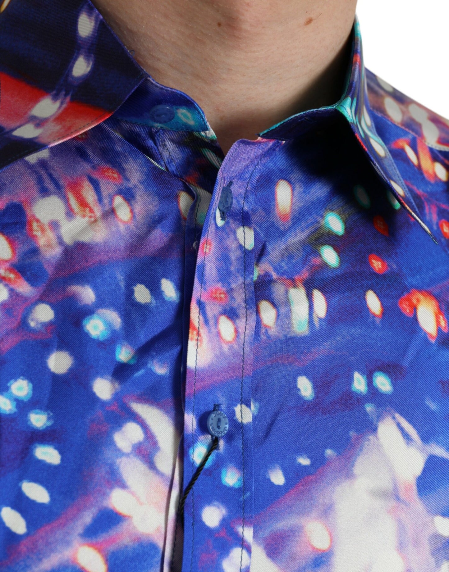 Dolce & Gabbana Purple Luminarie Zijden Slim MARTINI Overhemd