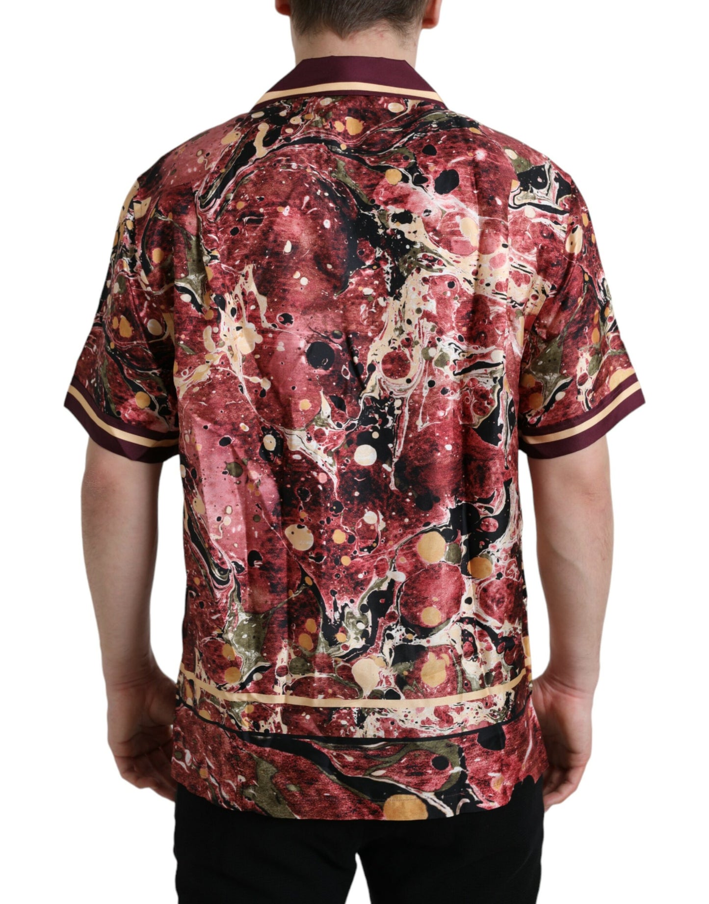 Chemise en soie à boutons multicolores de Dolce & Gabbana
