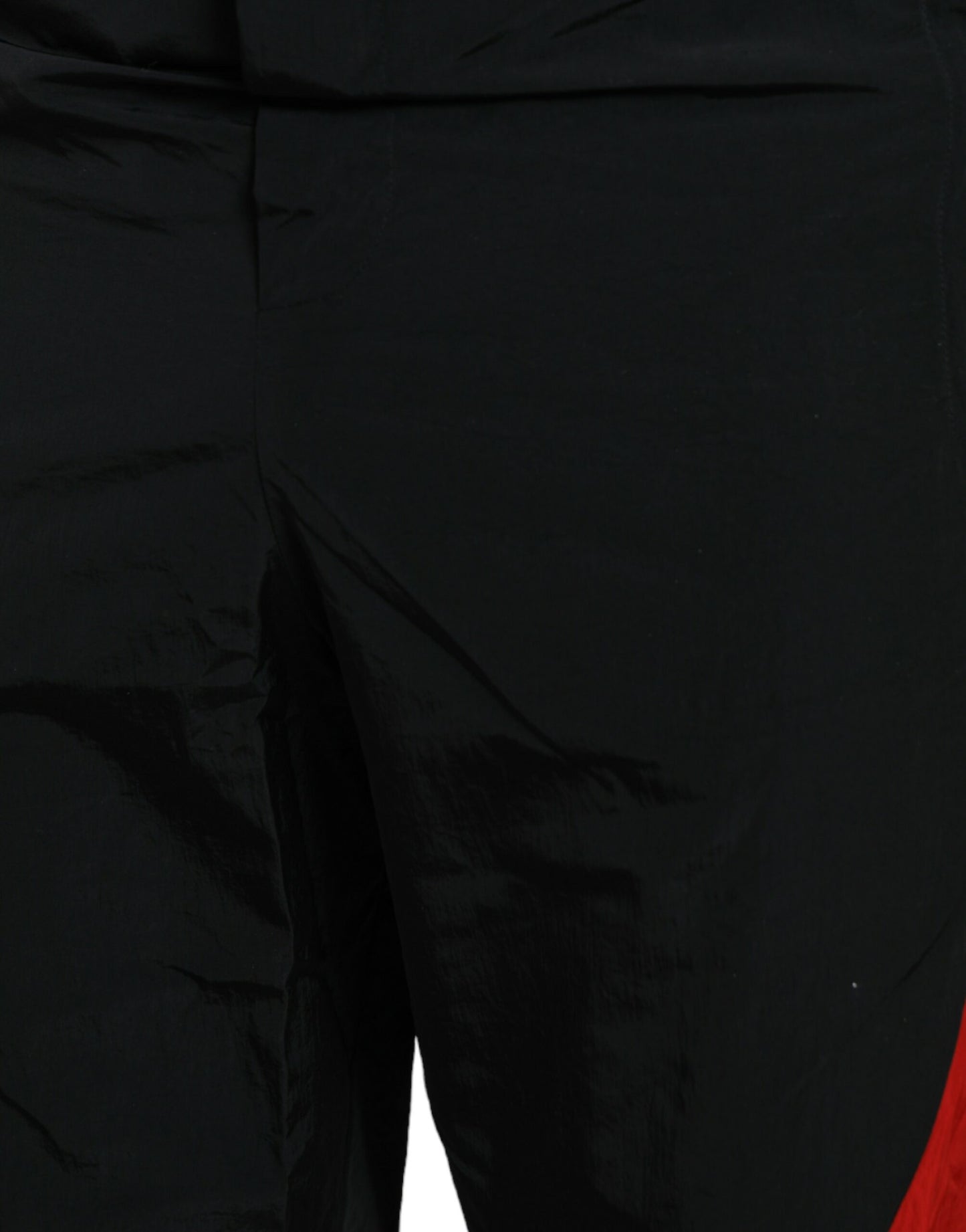 Pantalons de jogging en nylon à imprimé léopard noir et rouge de Dolce & Gabbana