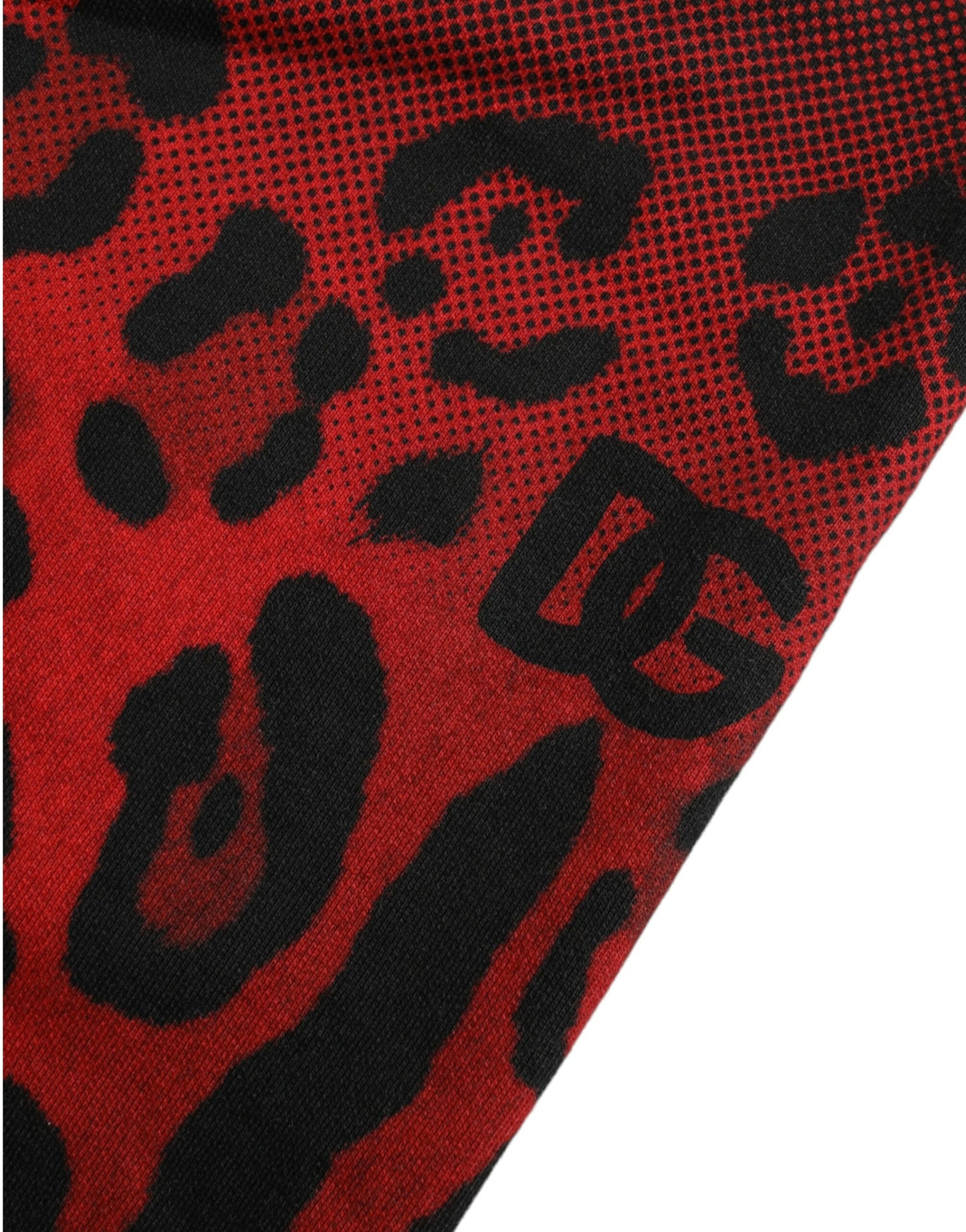 Dolce & Gabbana rode luipaardprint katoenen bermudashorts