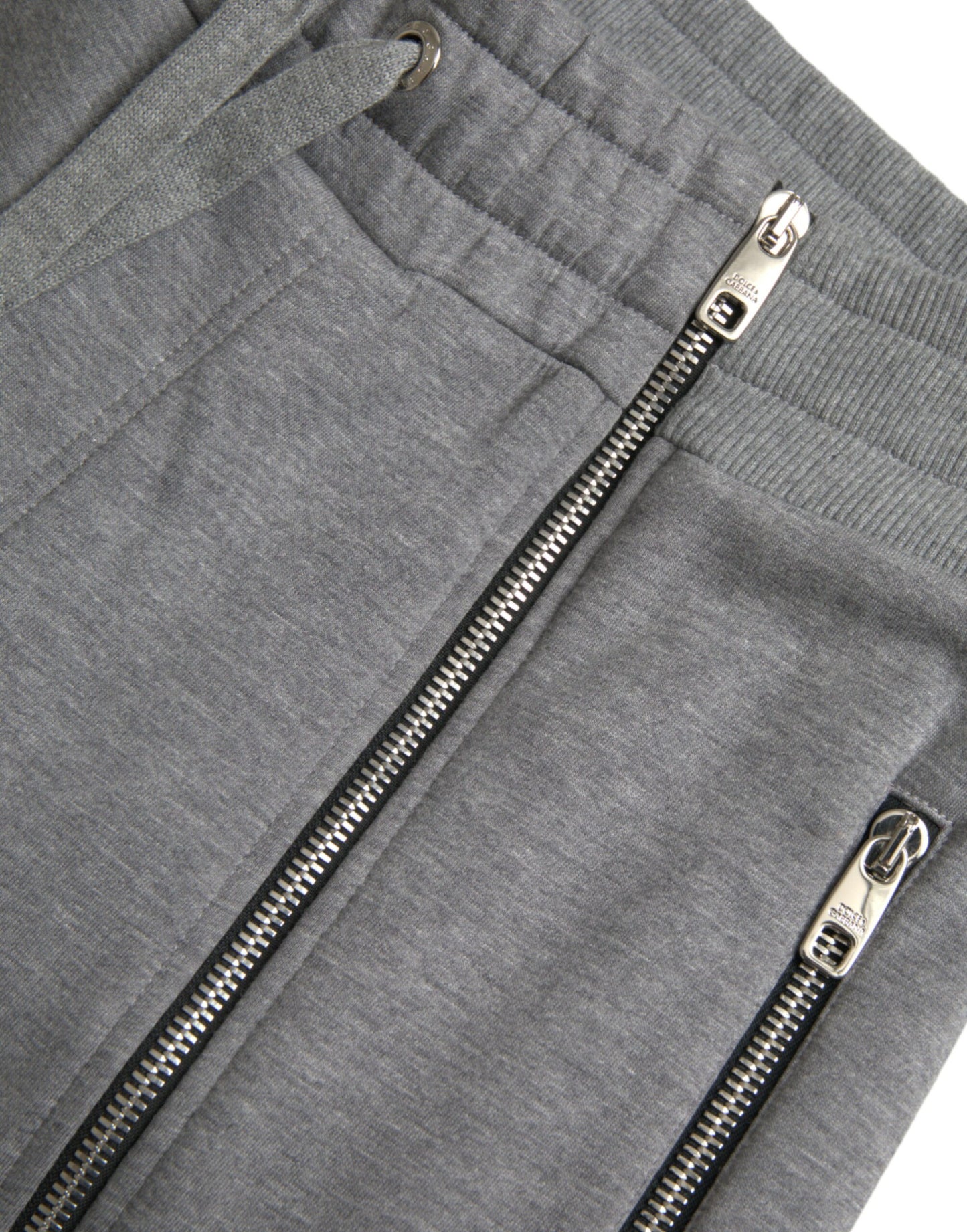 Pantalon de survêtement skinny en coton gris Dolce & Gabbana