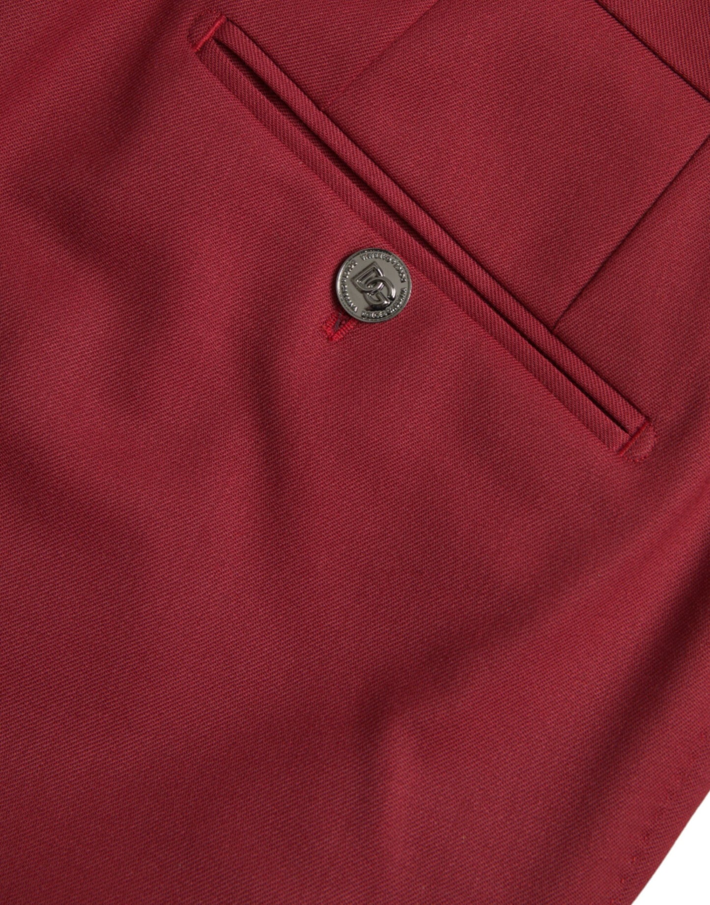 Dolce & Gabbana rode wollen slim fit dressbroek voor heren