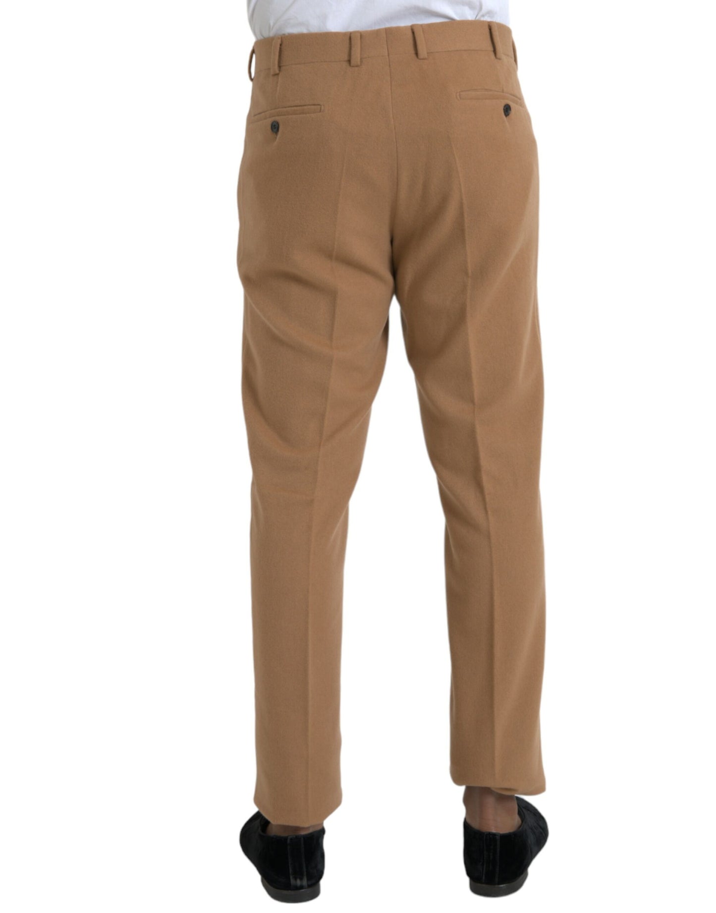 Prada beige wollen broek voor heren, rechte pasvorm.