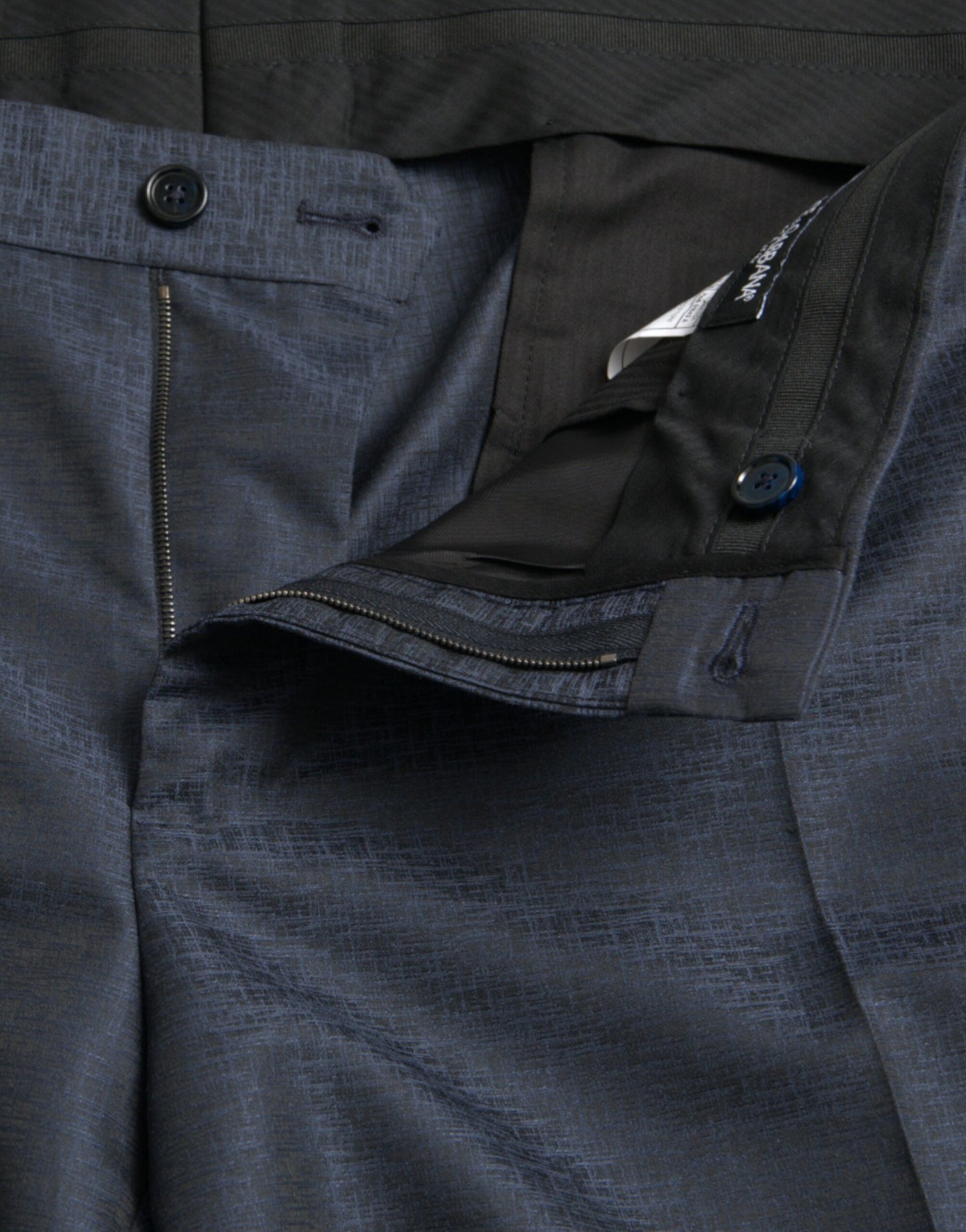 Pantalon tailleur slim en laine bleue pour homme de Dolce & Gabbana