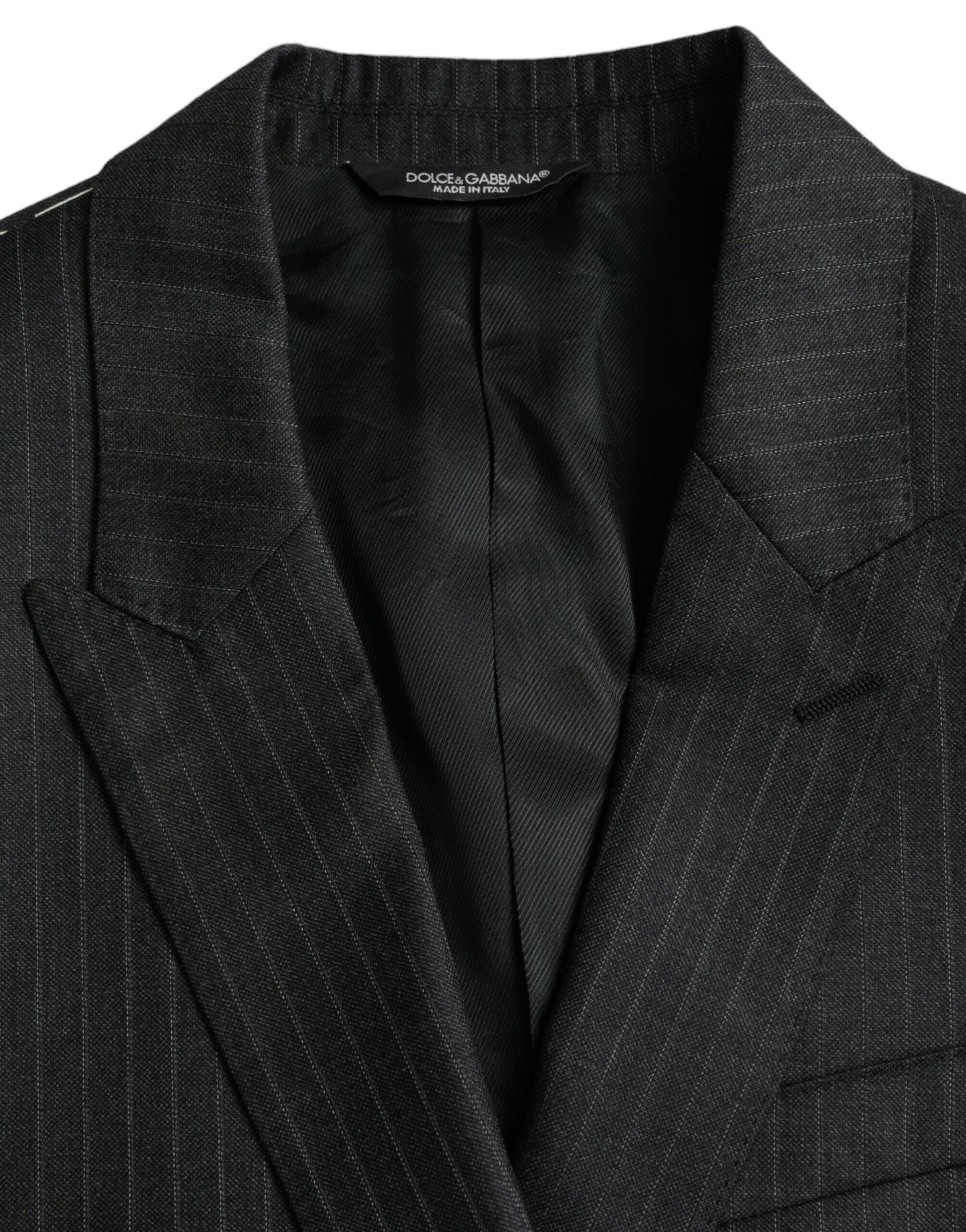 Dolce & Gabbana Blazer MARTINI à rayures noires, à simple boutonnage