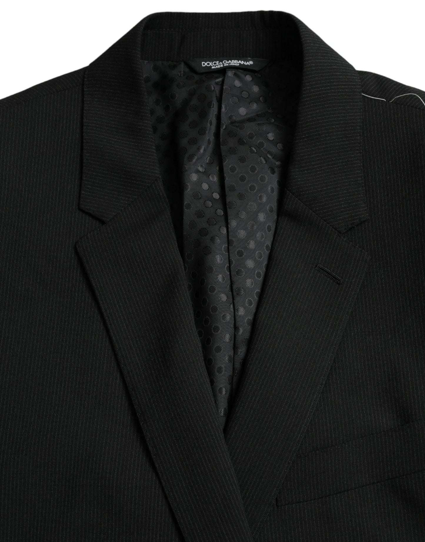 Dolce & Gabbana Blauwe MARTINI Blazer met Schoudervleugels en Enkele Knopenrij