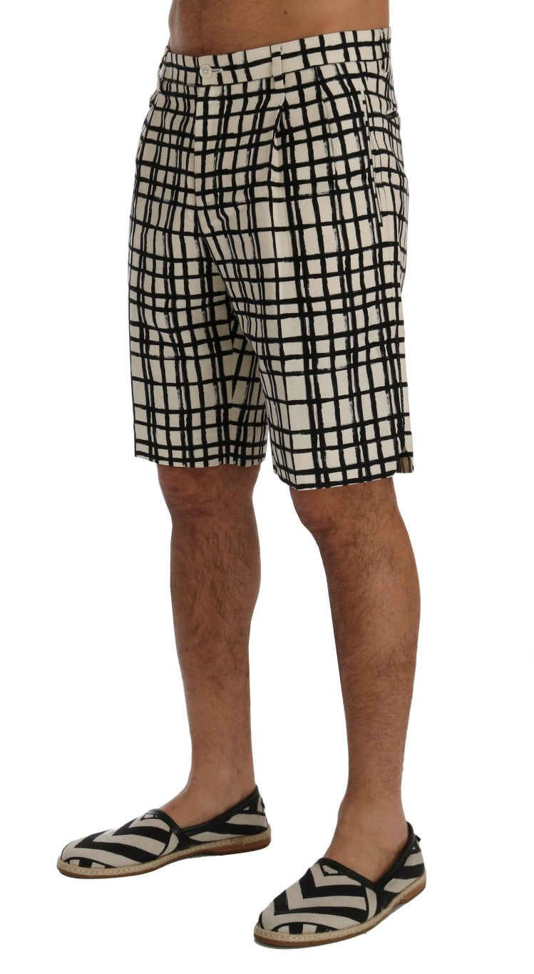 Shorts décontractés rayés blanc et noir Dolce & Gabbana