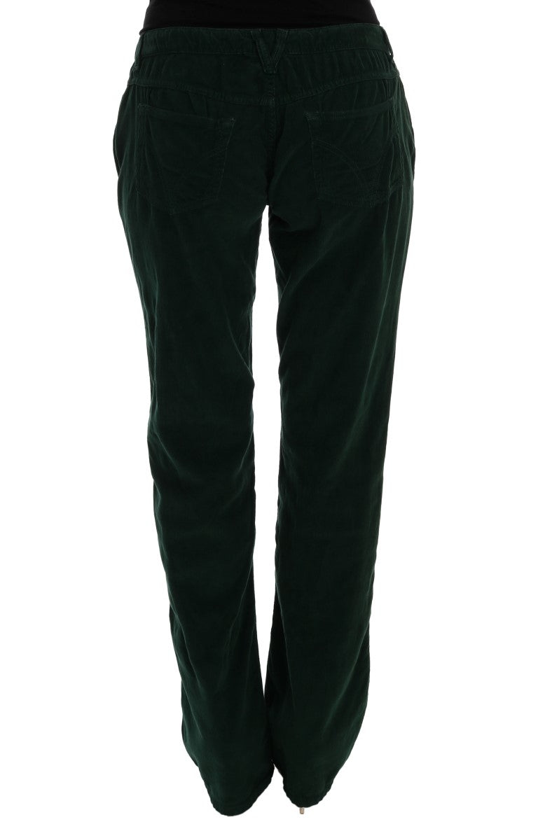 Jeans en velours côtelé vert de Dolce & Gabbana
