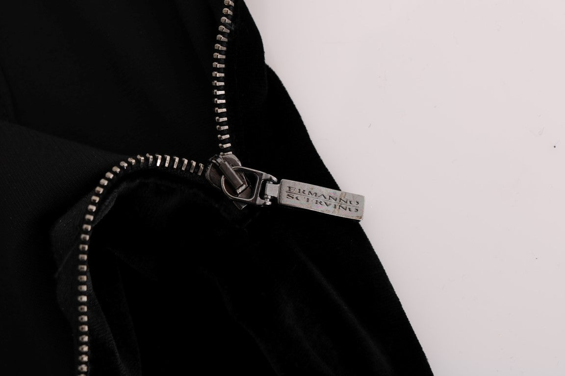 Pantalon slim en velours noir Ermanno Scervino
