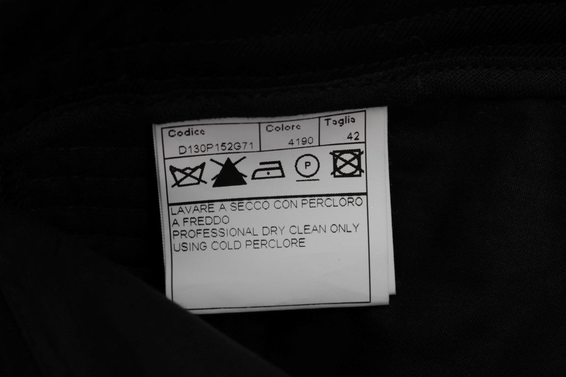 Pantalon décontracté noir en coton à coupe slim d'Ermanno Scervino
