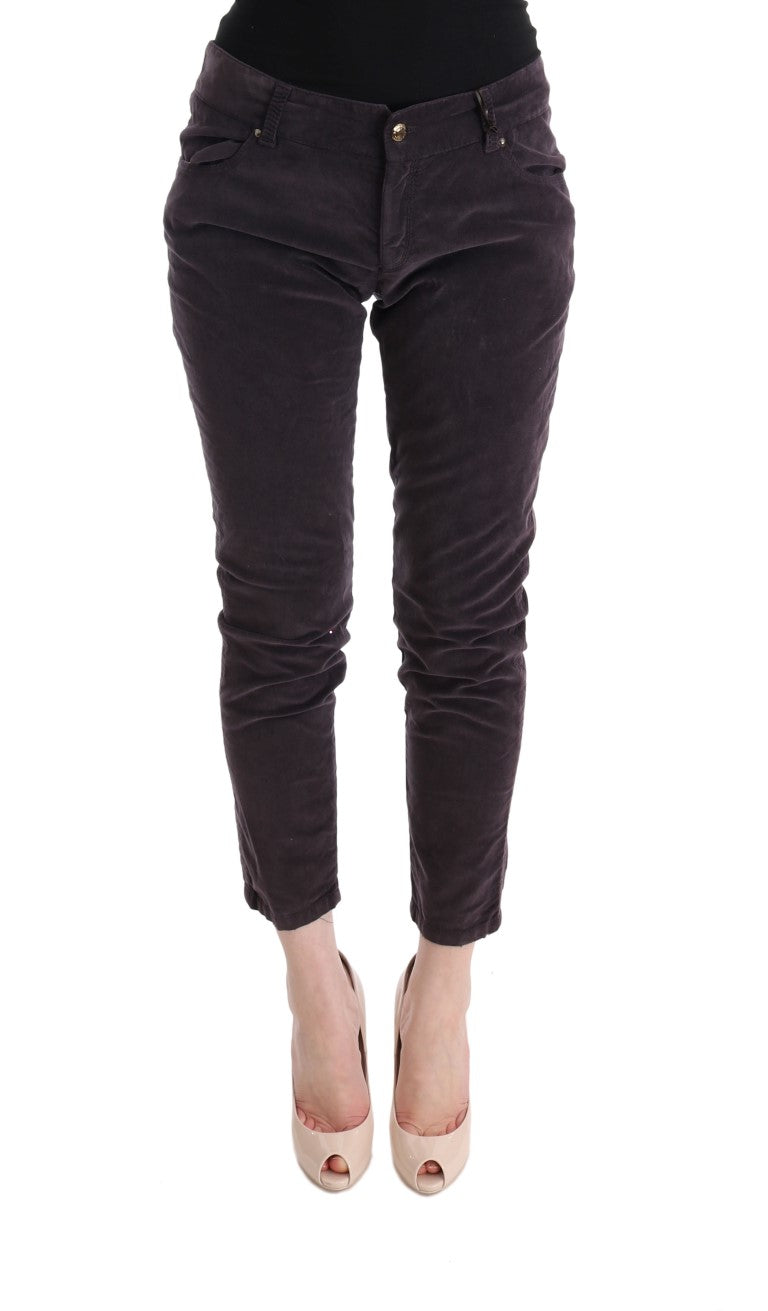 Pantalon décontracté court en coton brun d'Ermanno Scervino