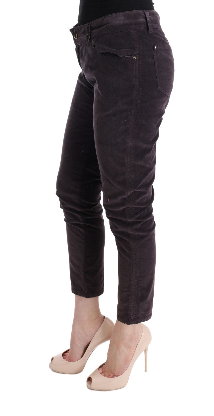Pantalon décontracté court en coton brun d'Ermanno Scervino