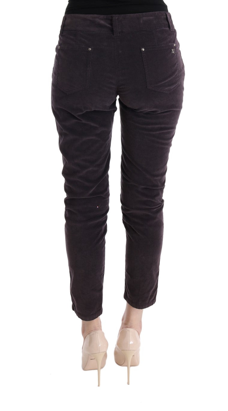 Pantalon décontracté court en coton brun d'Ermanno Scervino