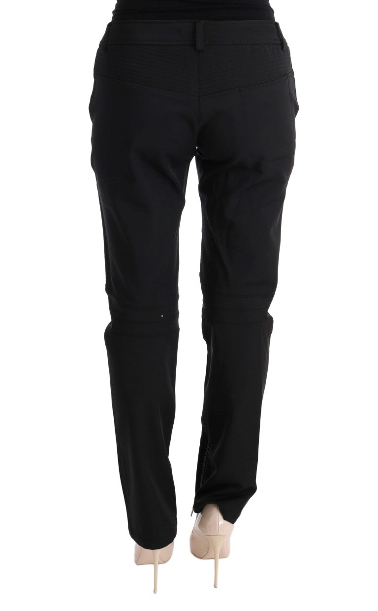 Pantalon décontracté noir en coton à coupe slim d'Ermanno Scervino