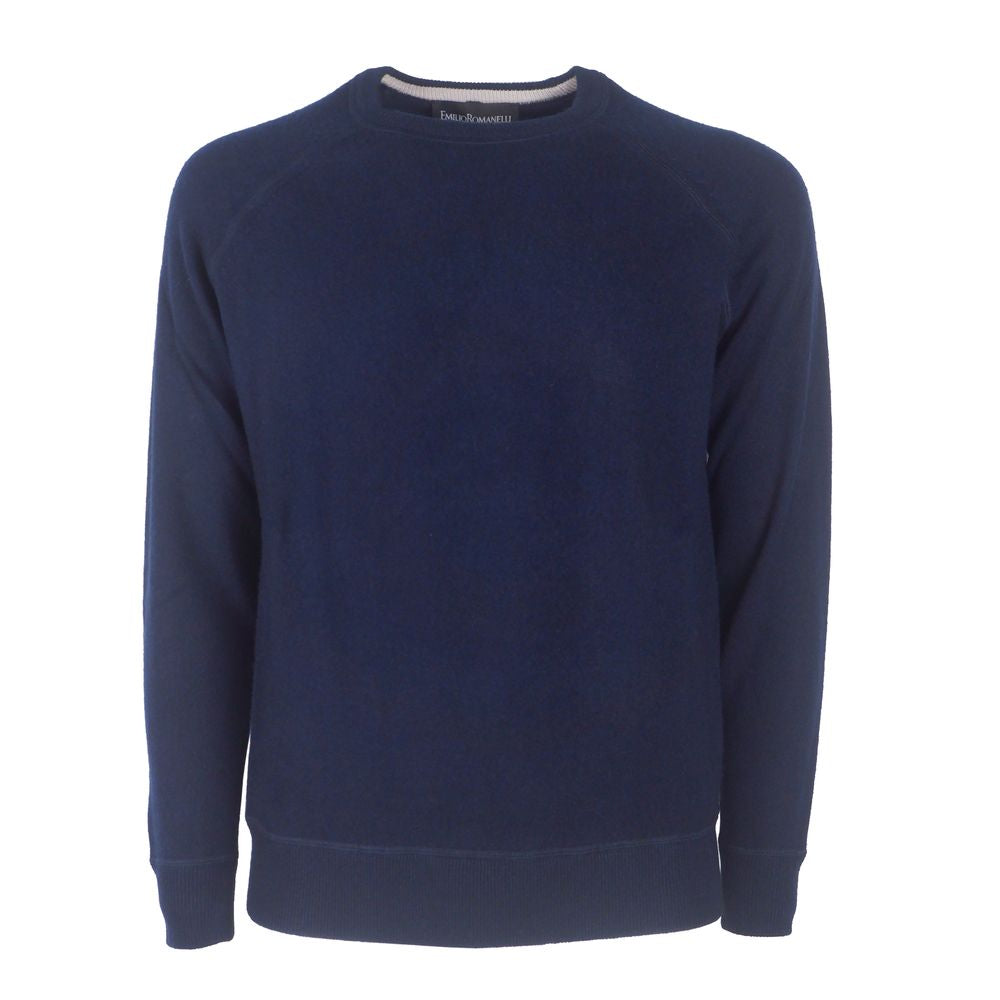 Pull en cachemire bleu pour homme d'Emilio Romanelli