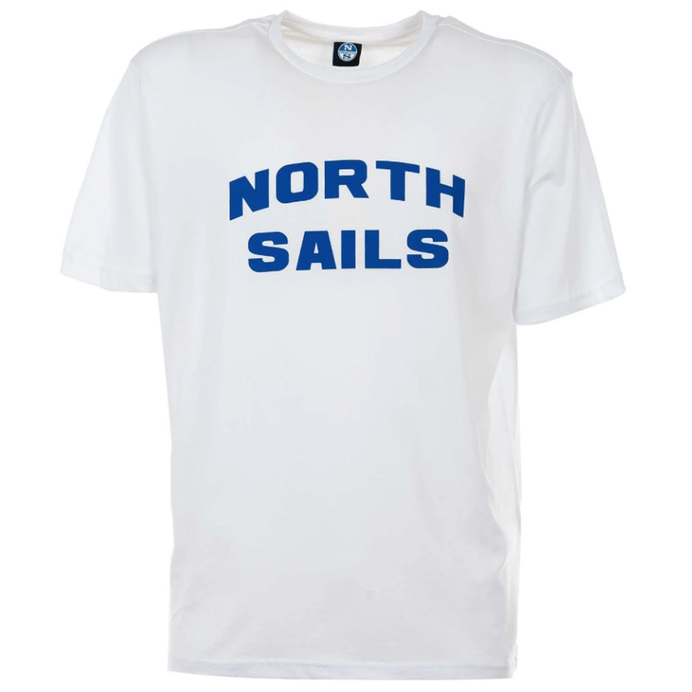 North Sails Elegant wit katoenen T-shirt met opvallend blauw logo