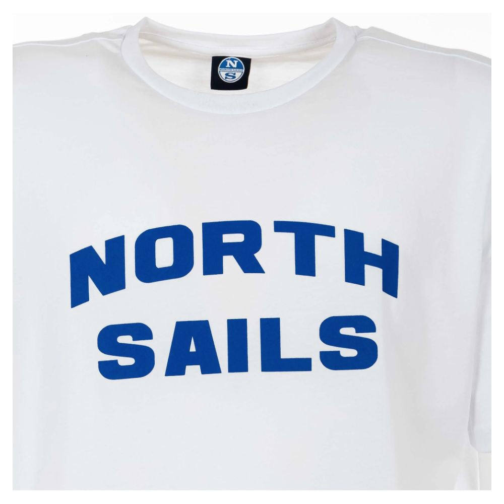 North Sails Elegant wit katoenen T-shirt met opvallend blauw logo