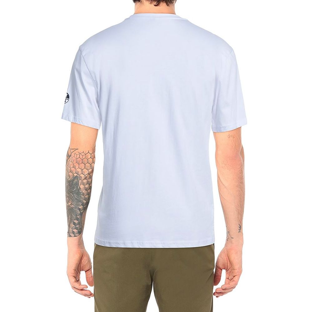 North Sails T-shirt met rubberen logo in puur wit