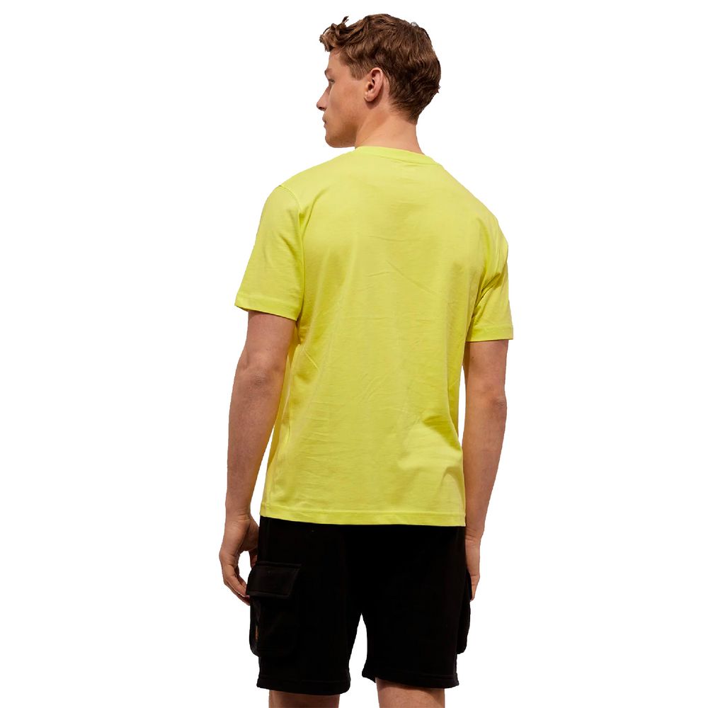Refrigiwear katoenen T-shirt met reliëflogo in geel