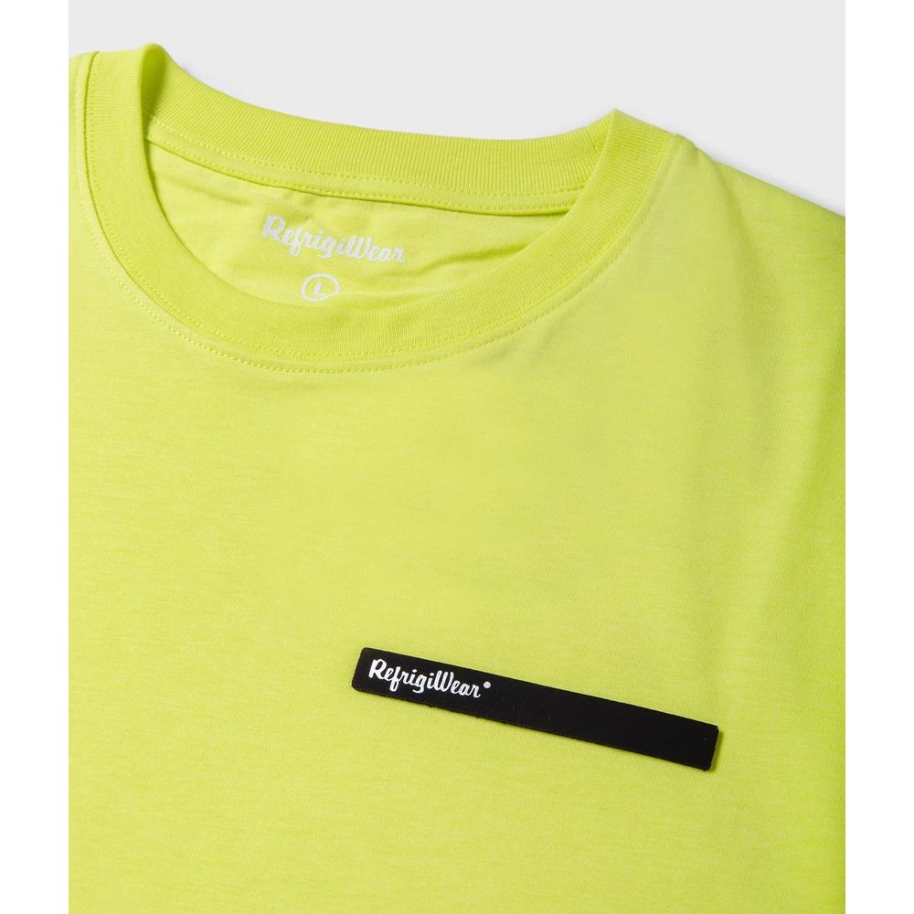 Refrigiwear katoenen T-shirt met reliëflogo in geel