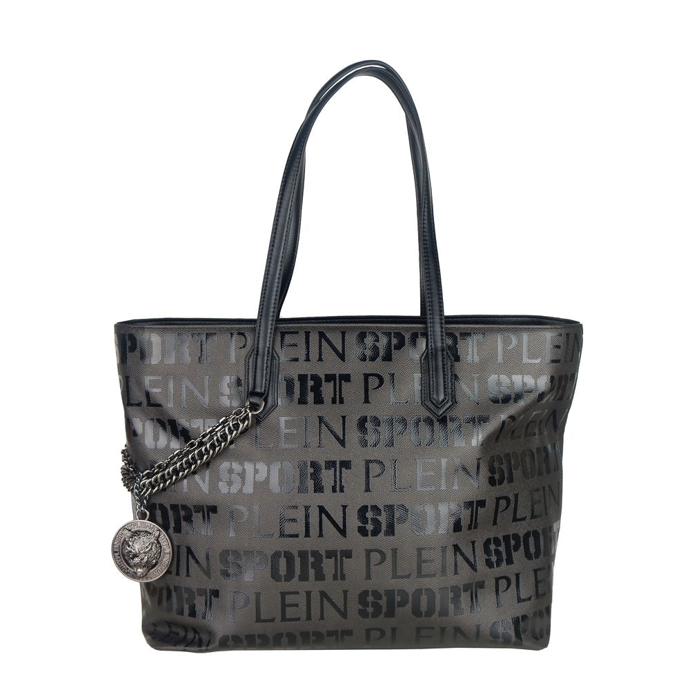 Sac cabas noir élégant Plein Sport avec logo imprimé