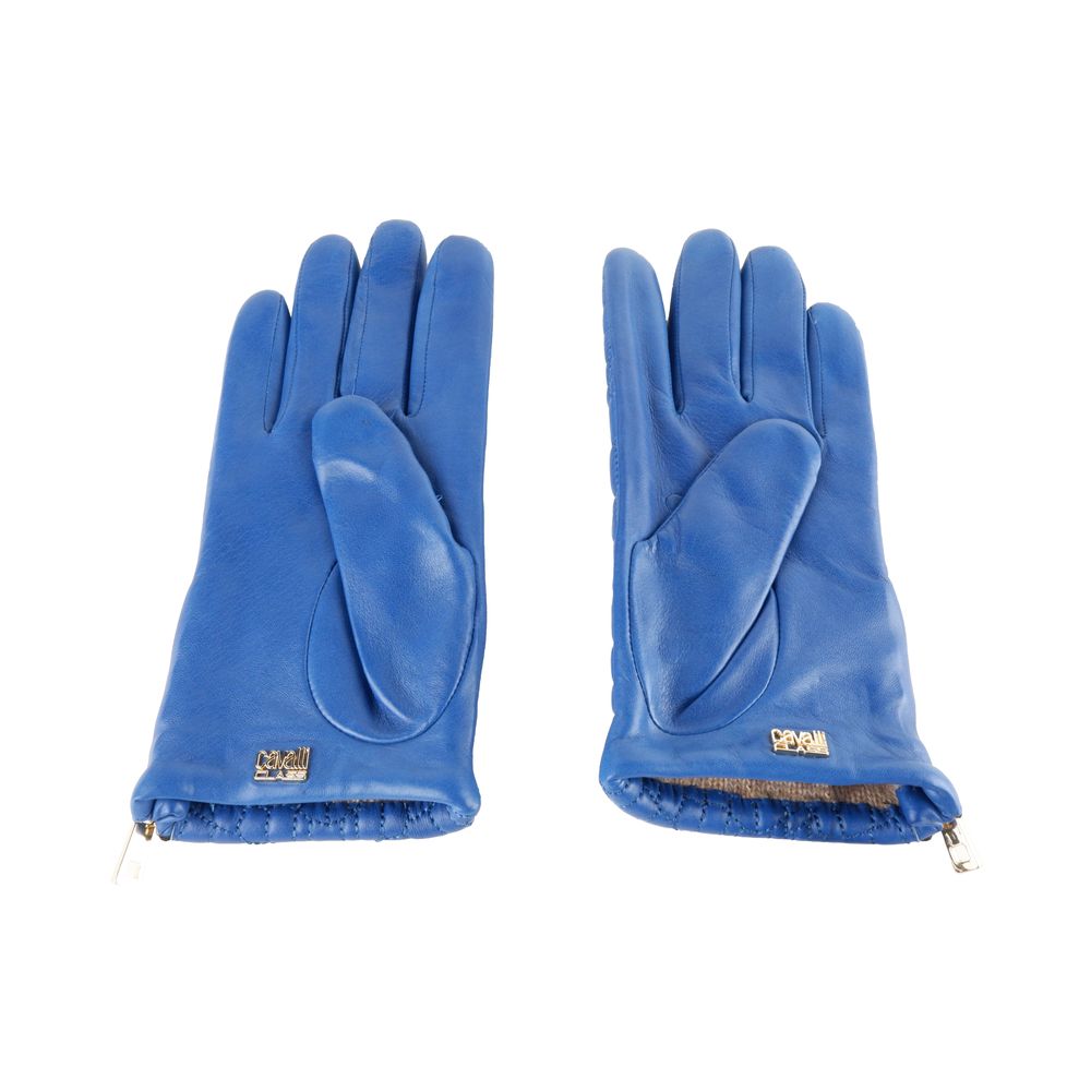 Cavalli Class Blauwe Lamsleren Dameshandschoen