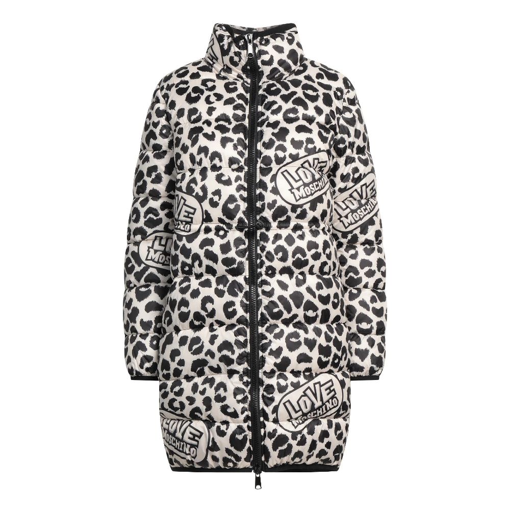 Veste d'hiver en duvet à imprimé léopard Love Moschino Chic