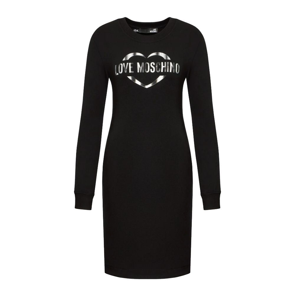 Love Moschino Chic Jurk van Katoenmix met Logo
